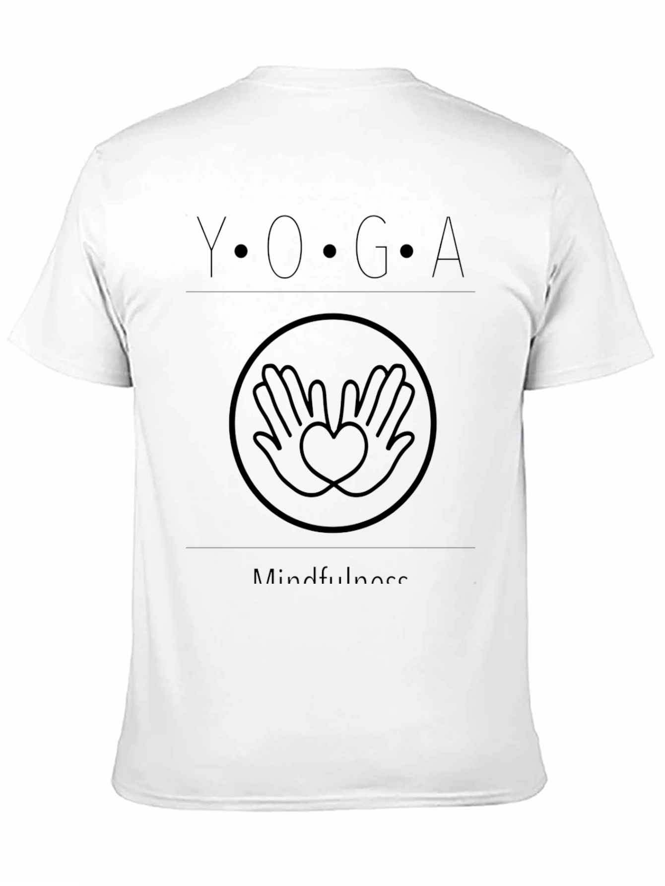 Yoga Mindfulness T-Shirt Black Cotton Blend