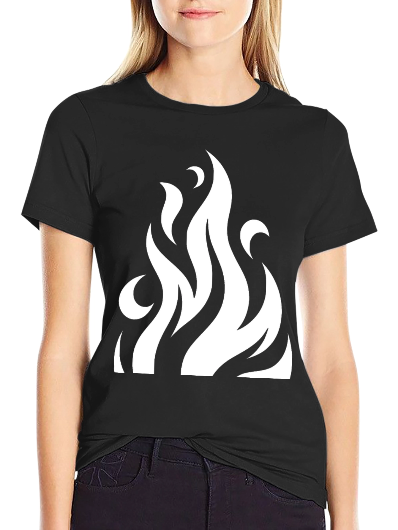 Flame Graphic Black T-Shirt
