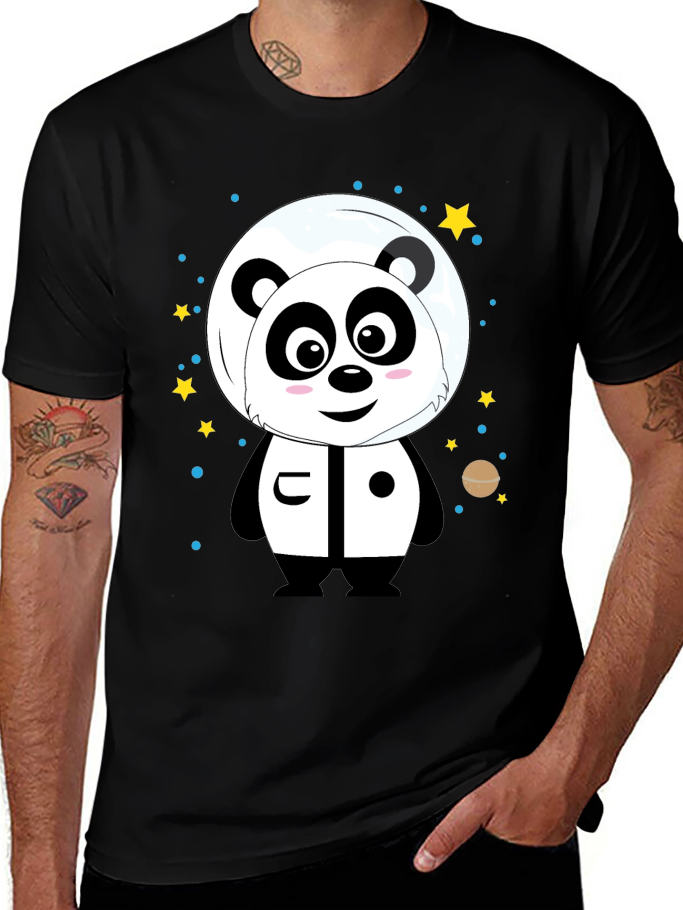 Panda Astronaut Graphic Tee