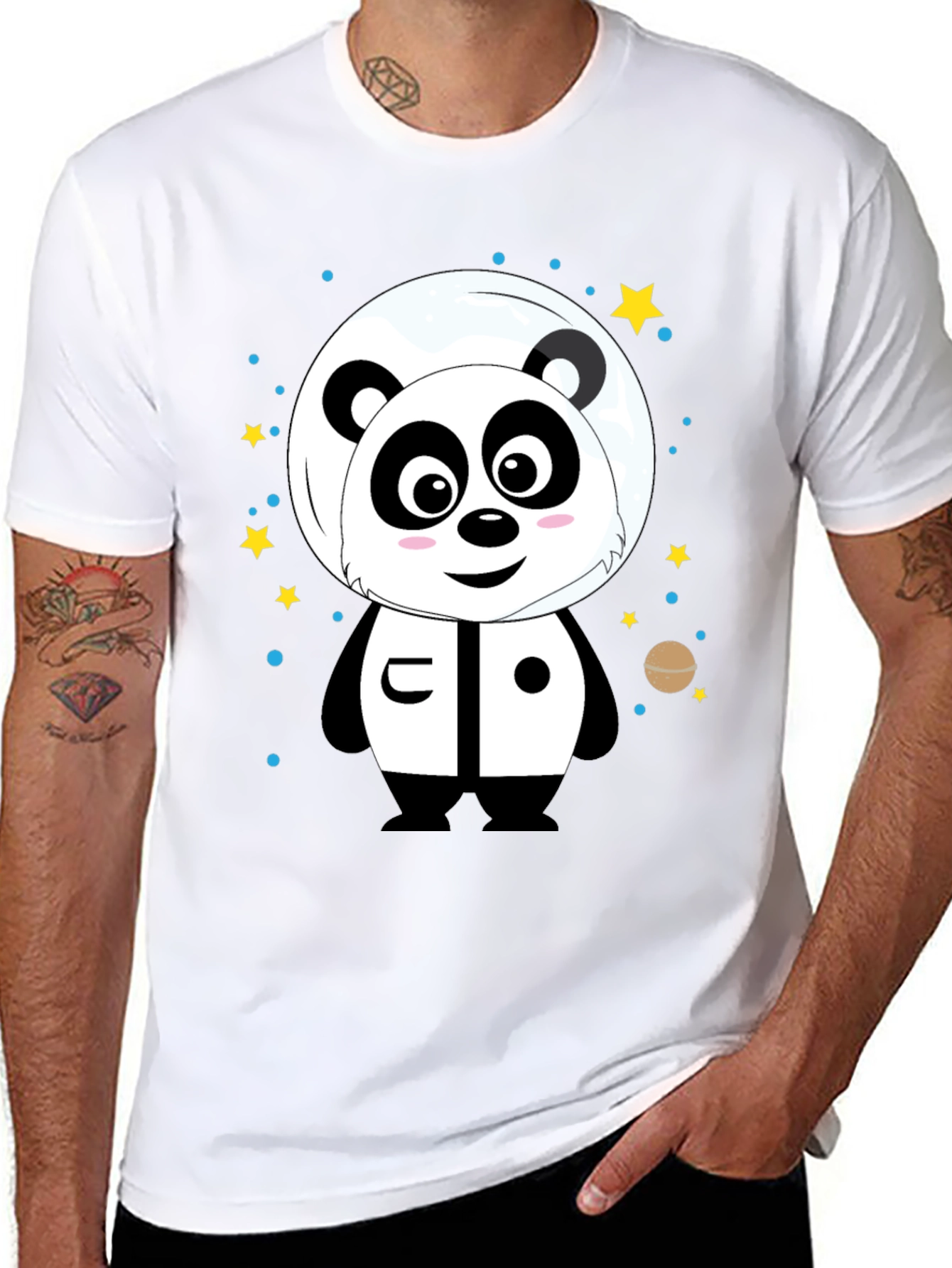 Panda Astronaut Graphic Tee