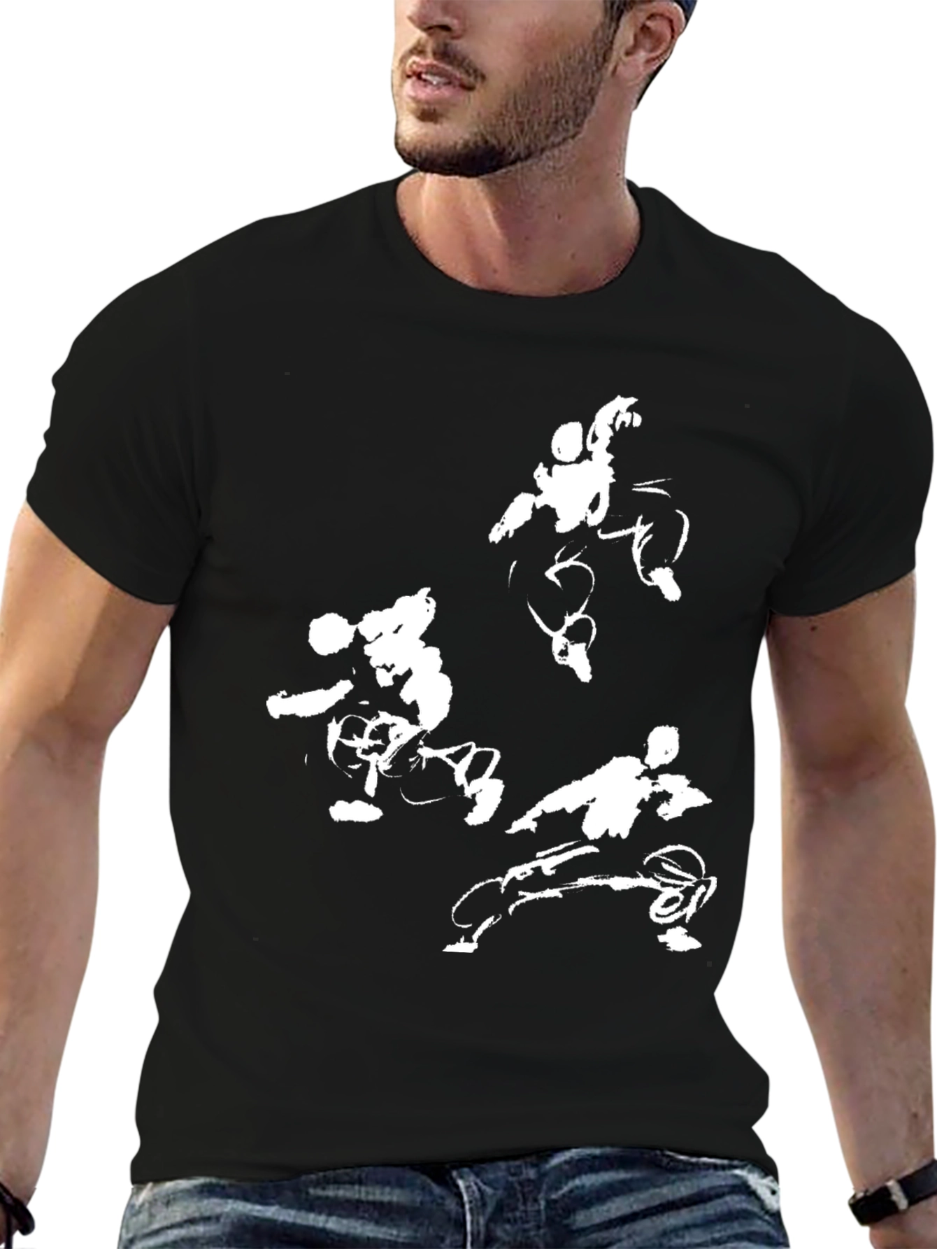 Martial Arts Action Black T-Shirt
