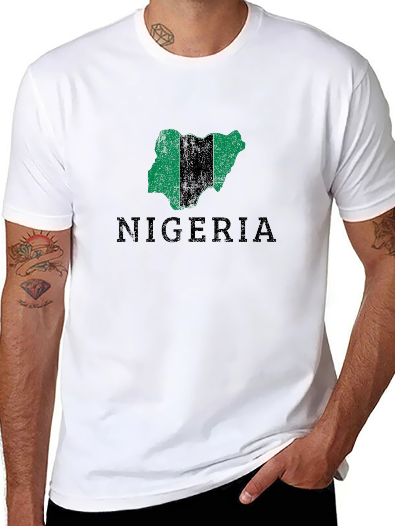 Nigeria Map T-Shirt - Black Graphic Tee