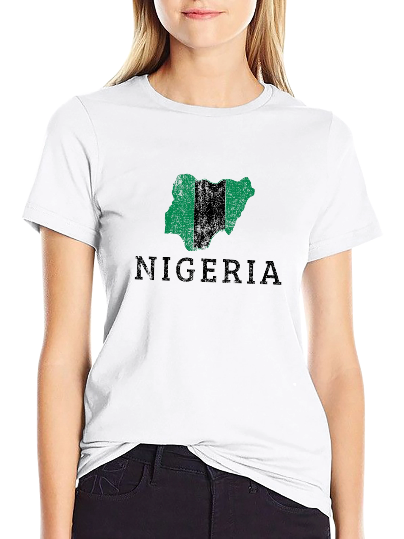 Nigeria Map T-Shirt - Black Graphic Tee