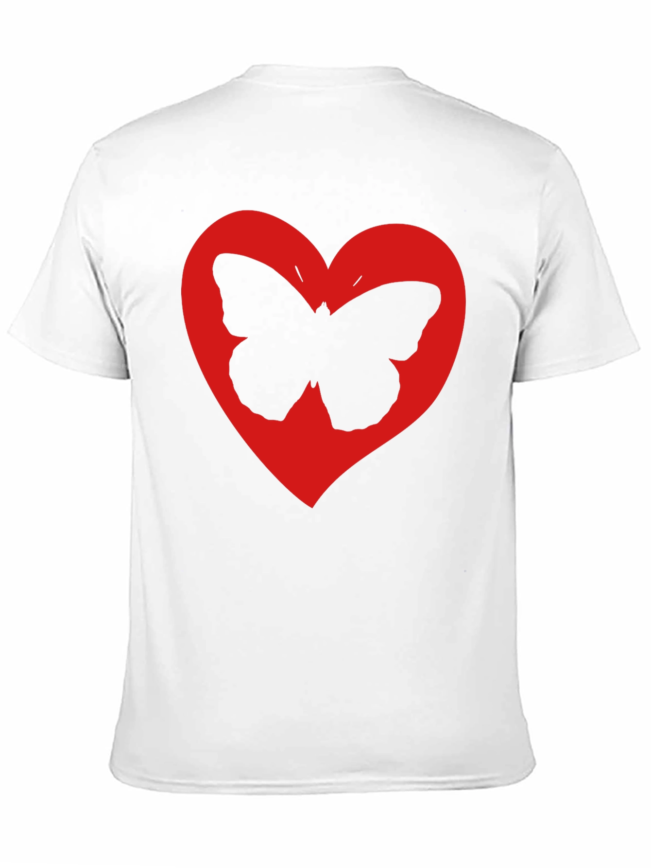 Butterfly Heart Graphic Black T-Shirt