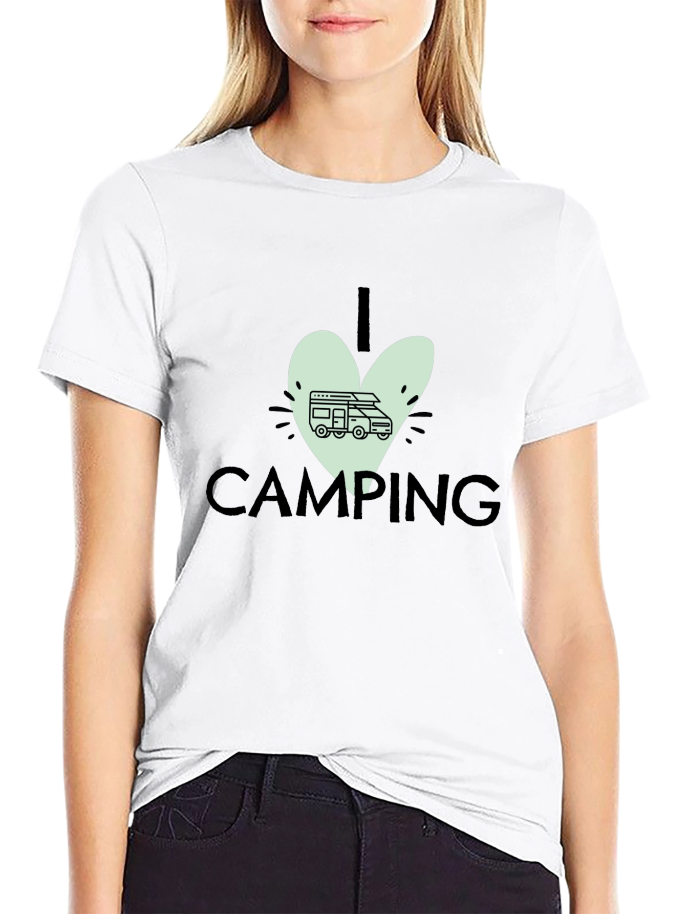 I Love Camping Black T-Shirt