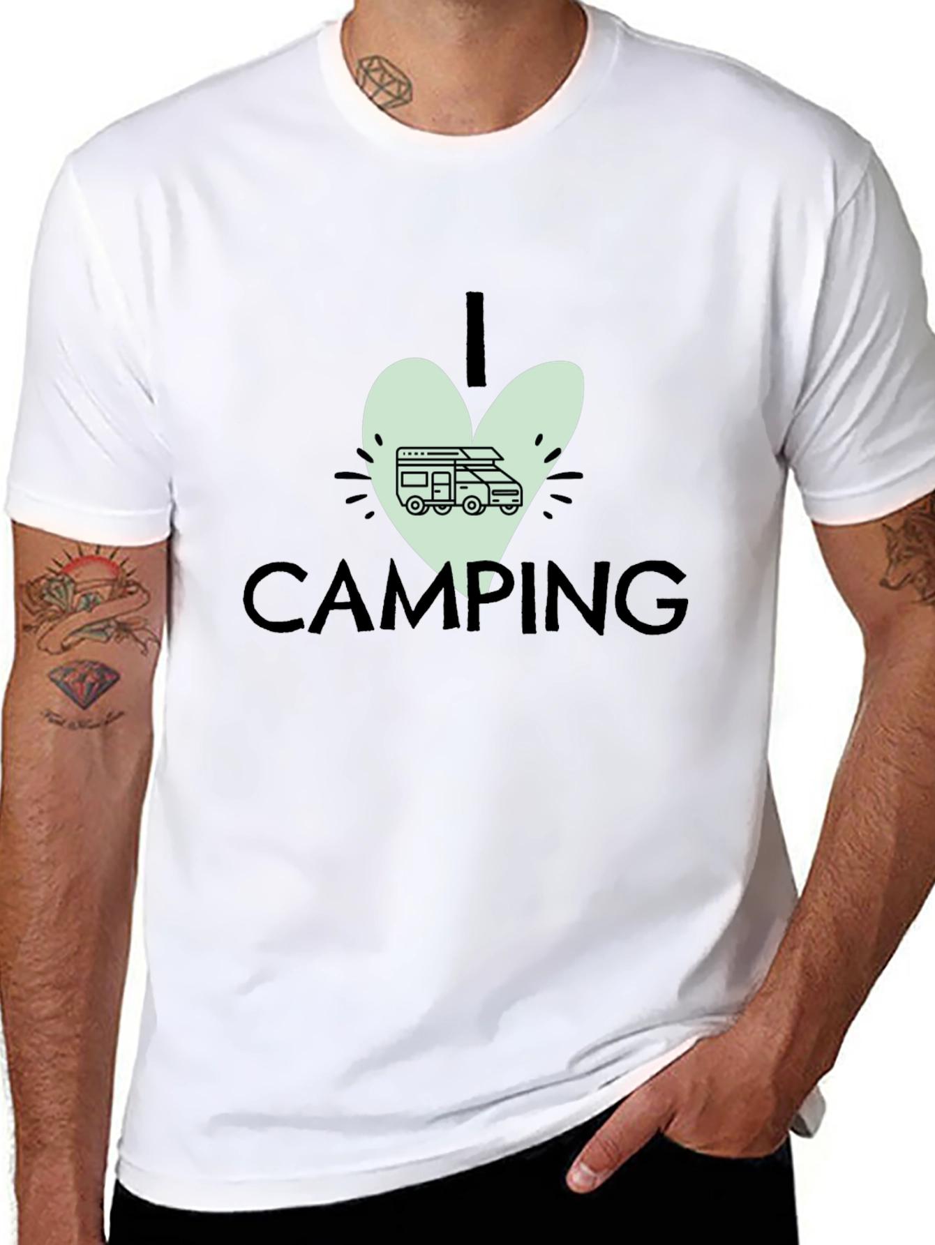 I Love Camping Black T-Shirt
