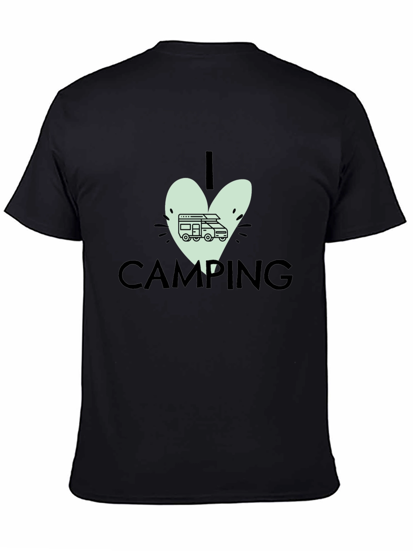 I Love Camping Black T-Shirt