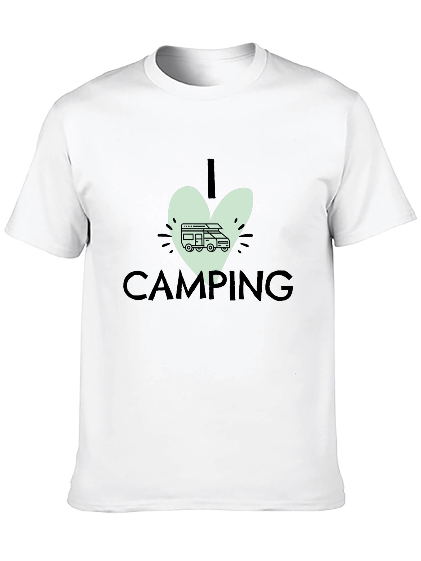 I Love Camping Black T-Shirt