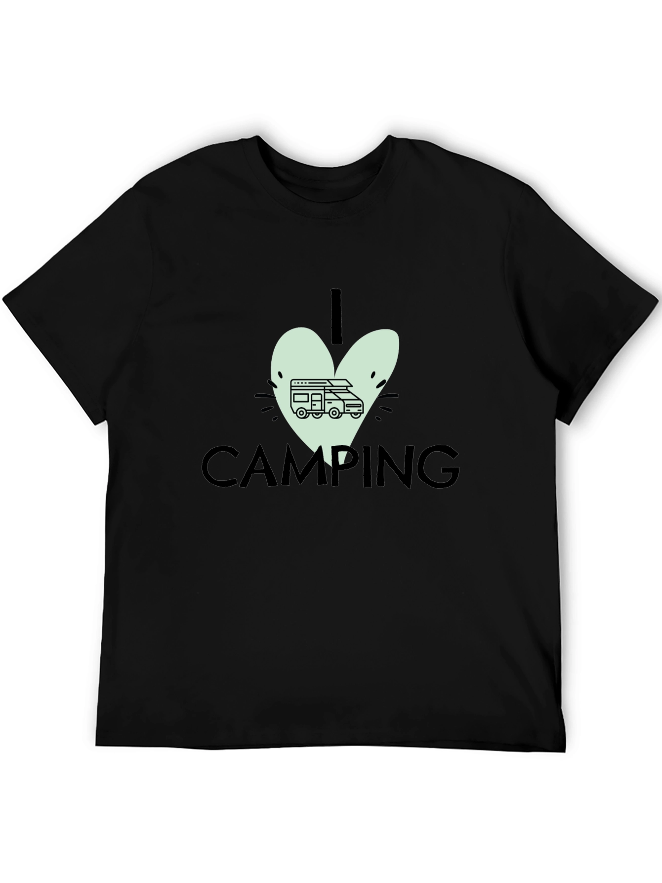 I Love Camping Black T-Shirt