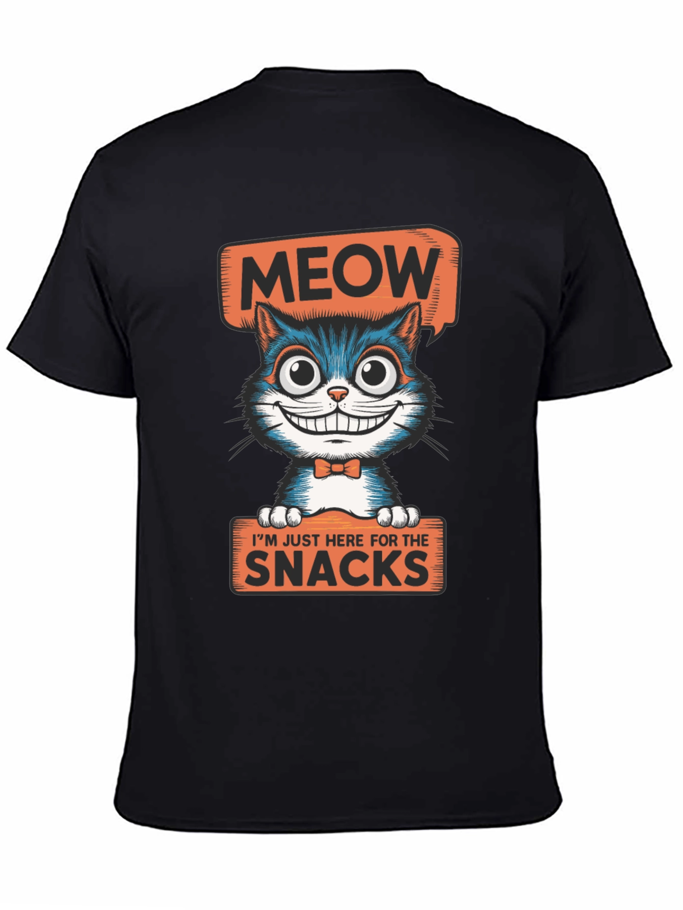 Meow Snacks Cat Graphic T-Shirt