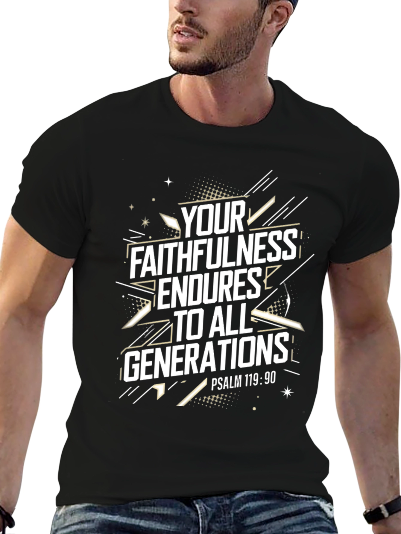 Faithfulness Endures T-Shirt Christian Verse Psalm
