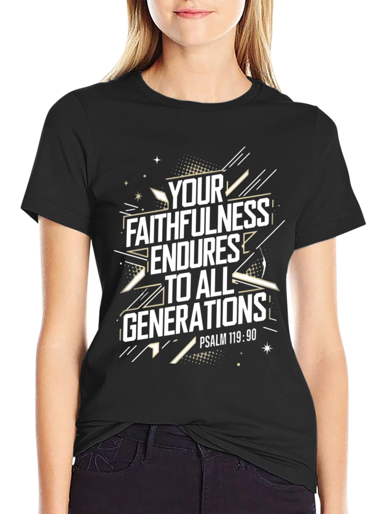 Faithfulness Endures T-Shirt Christian Verse Psalm