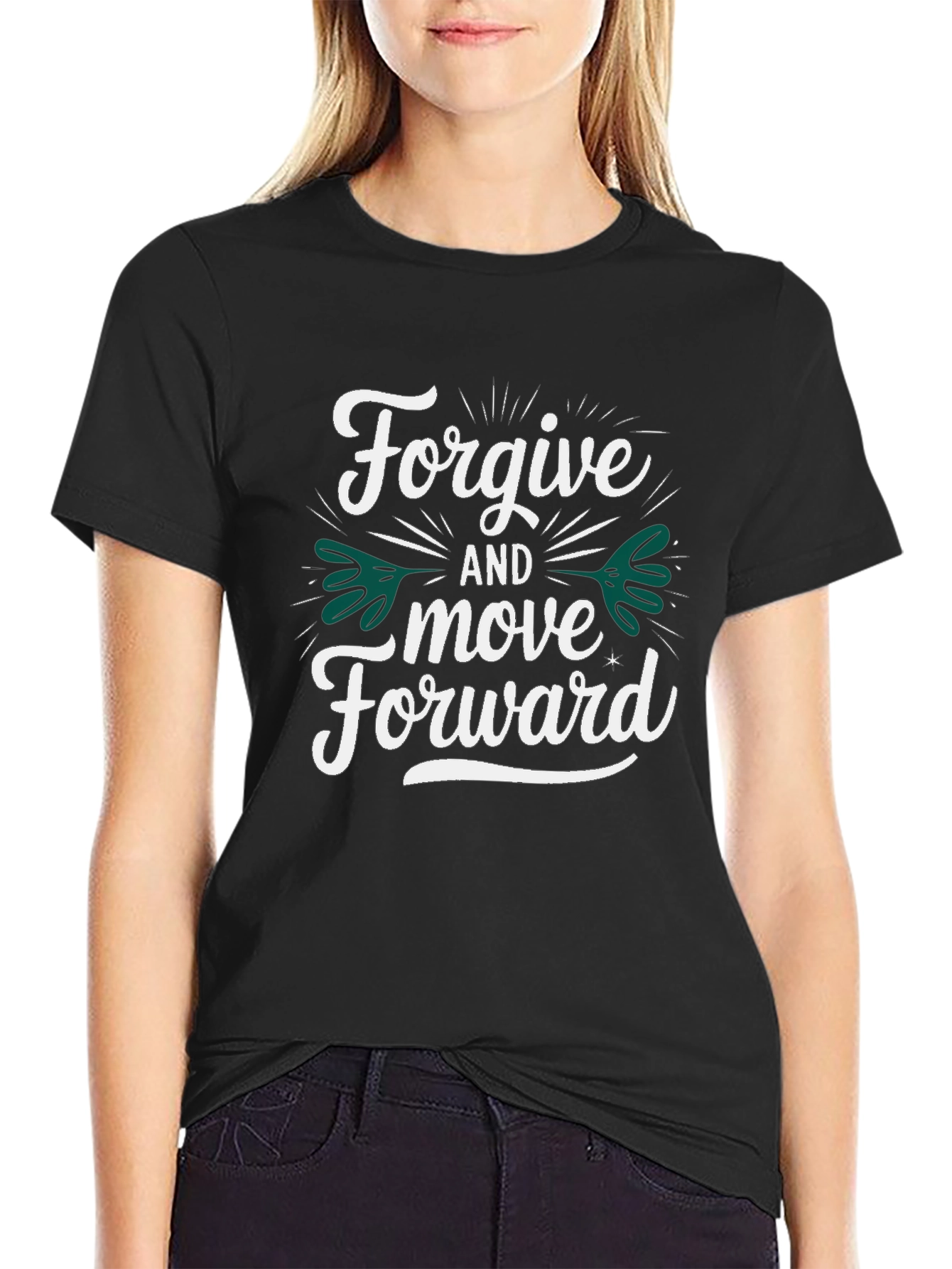Forgive and Move Forward Black T-Shirt