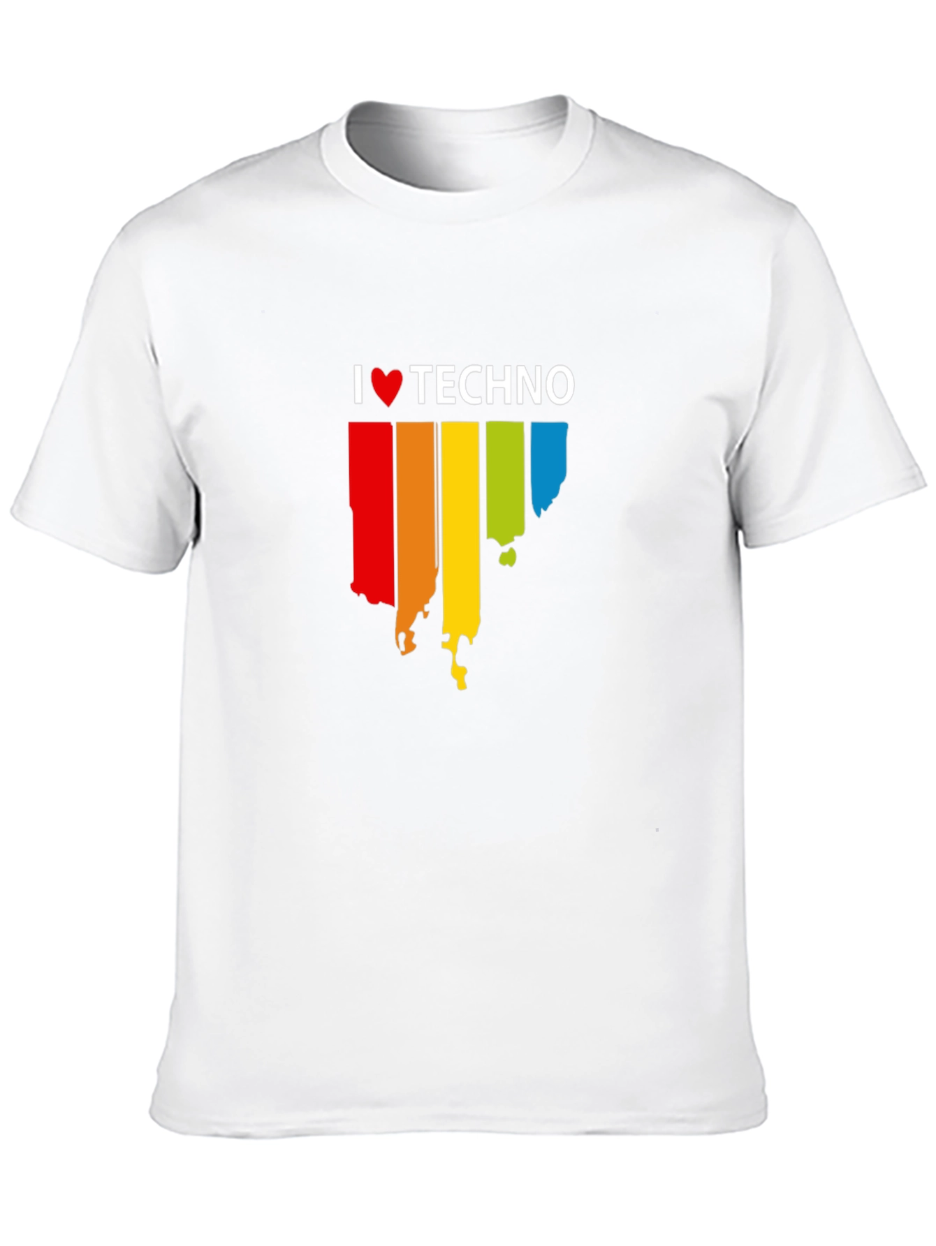 I Love Techno Graphic Black T-Shirt