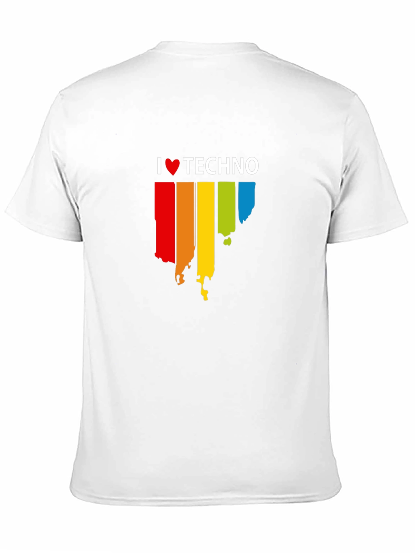 I Love Techno Graphic Black T-Shirt