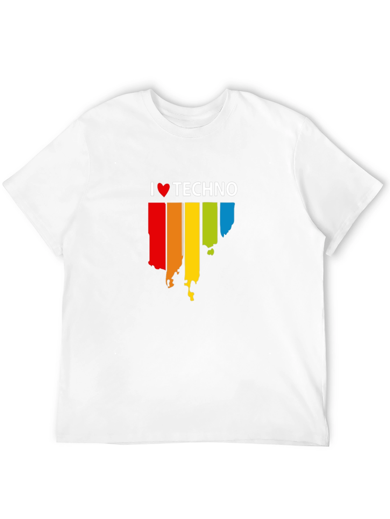 I Love Techno Graphic Black T-Shirt