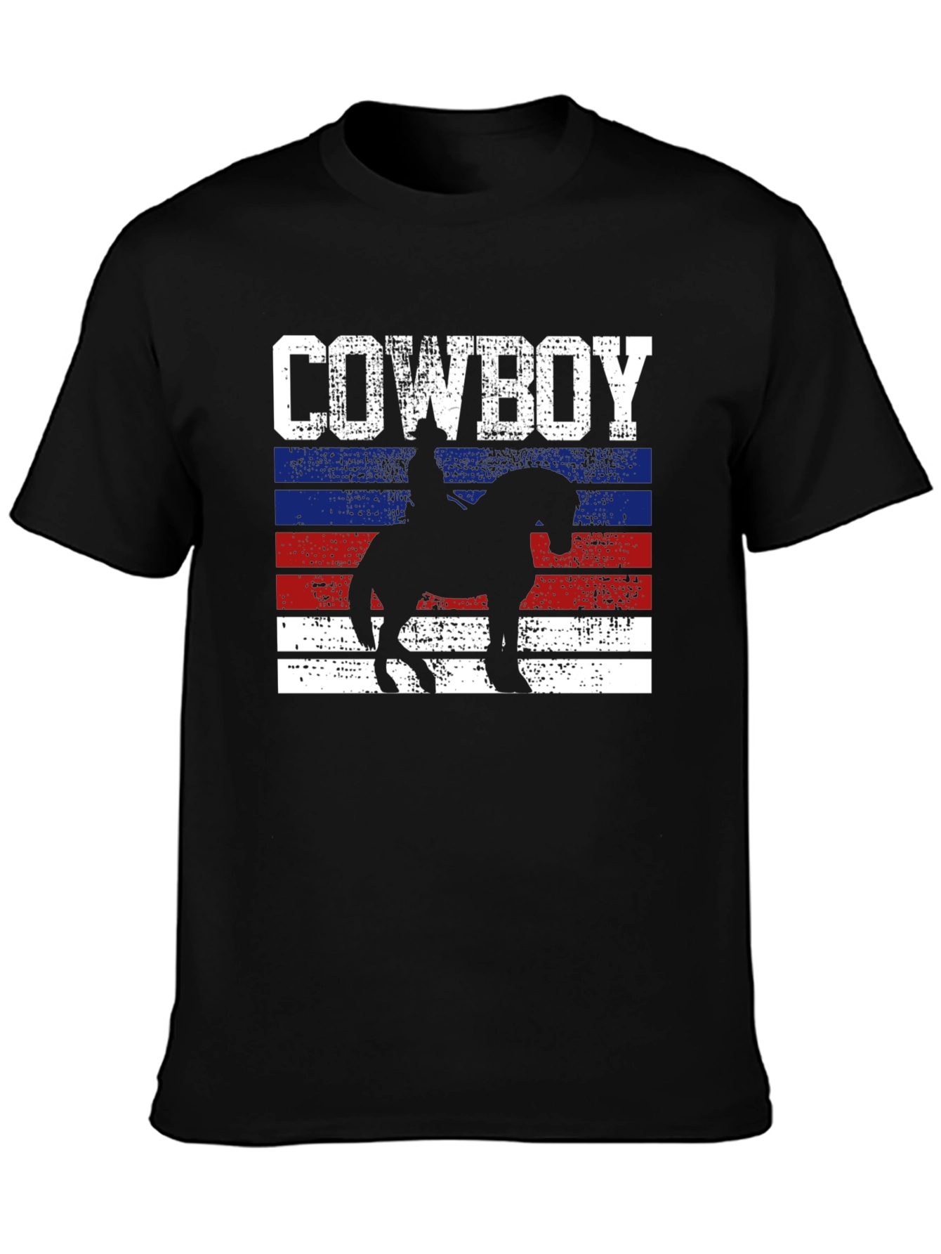 Cowboy Silhouette Graphic Tee - Western Style Shirt