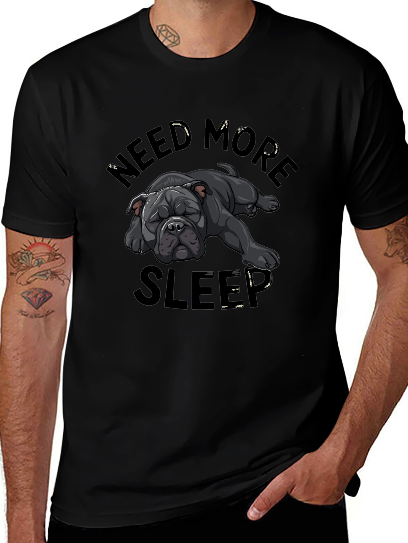 Need More Sleep Dog Graphic T-Shirt