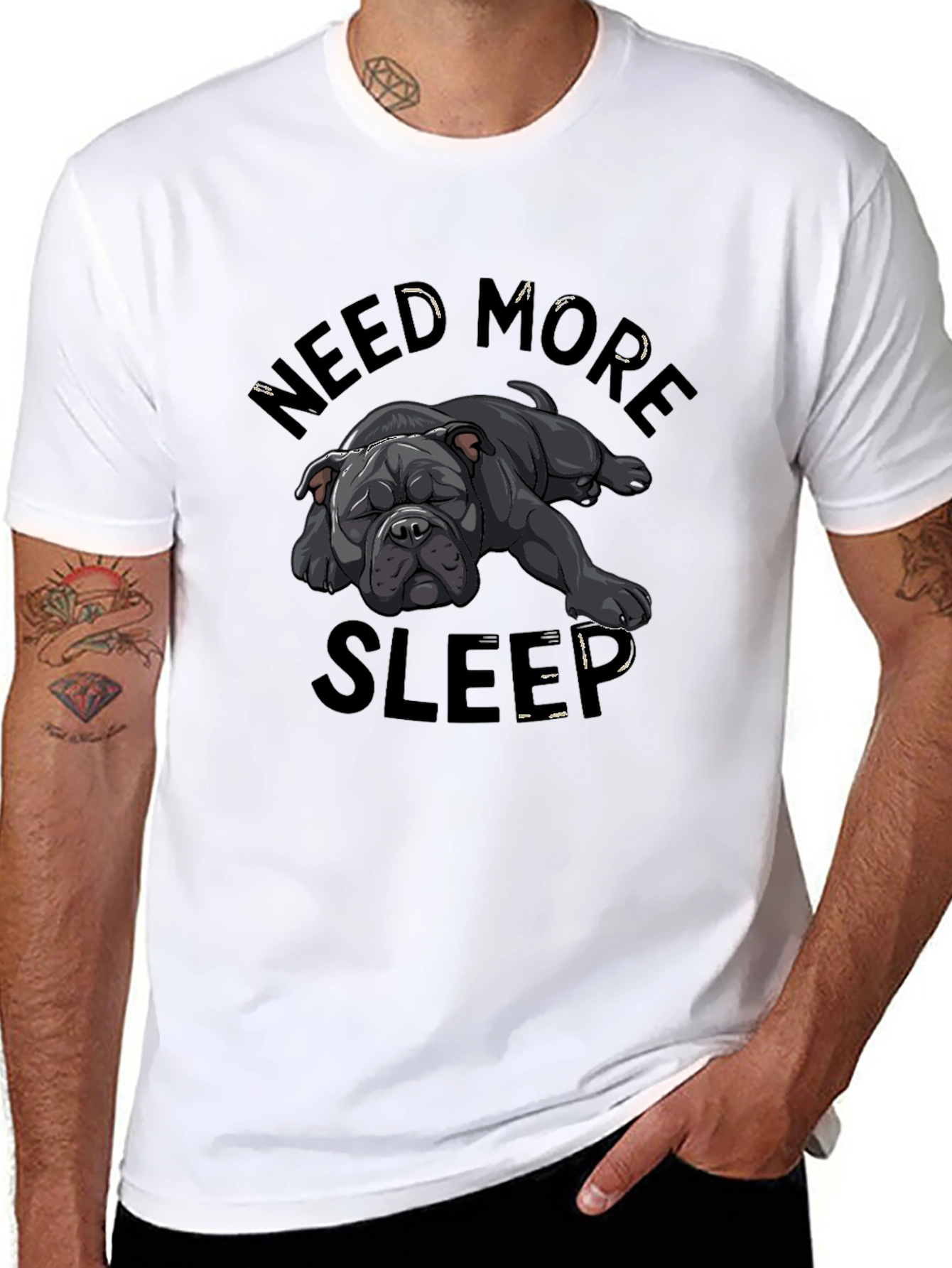 Need More Sleep Dog Graphic T-Shirt
