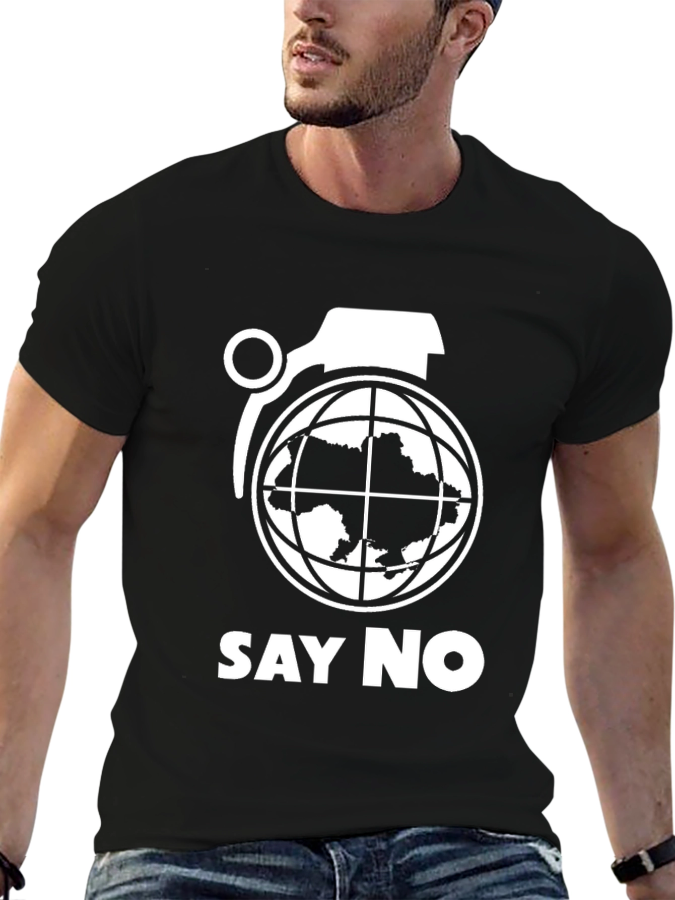 Say No Ukraine Grenade T-Shirt