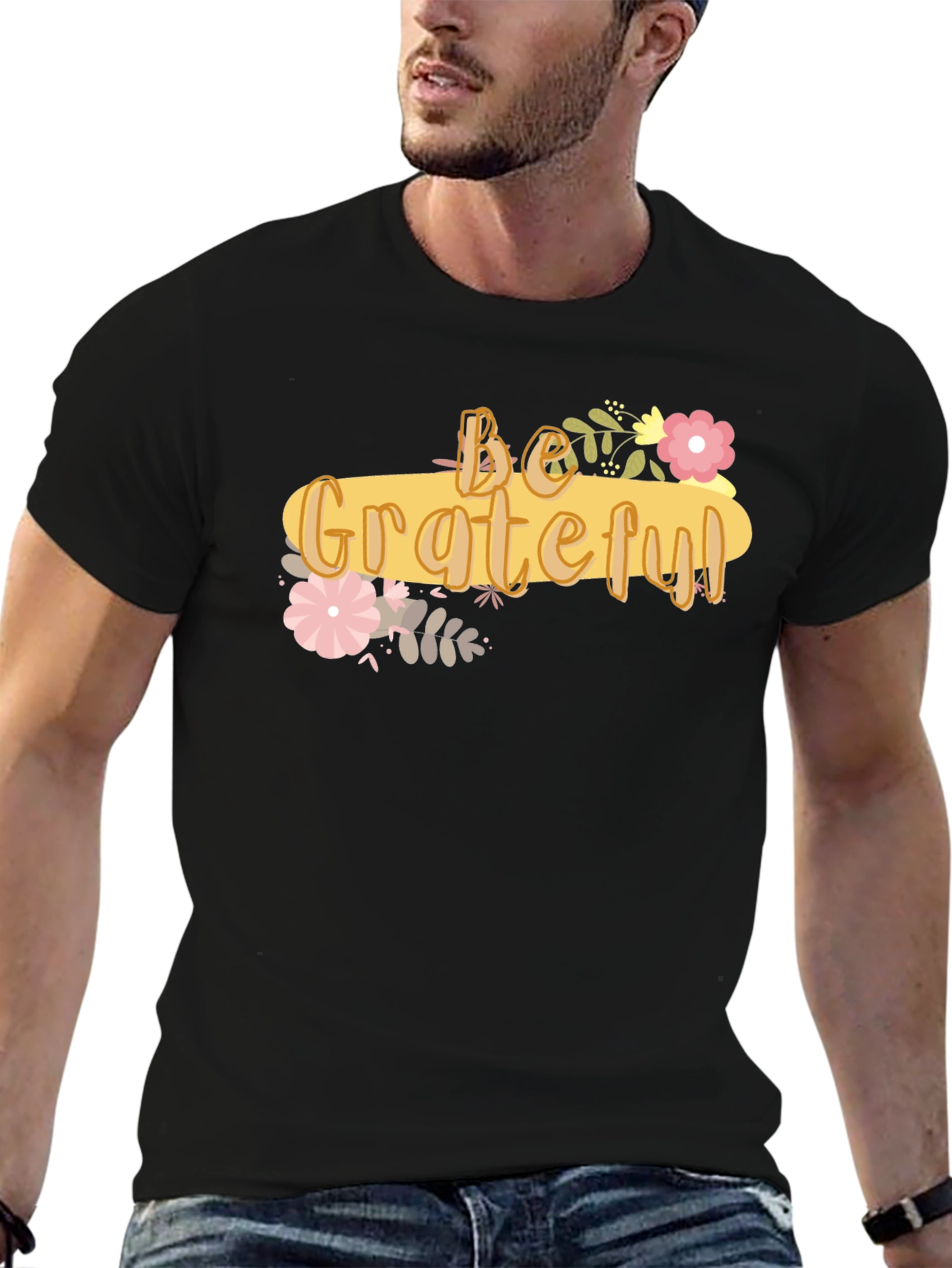Be Grateful Graphic Tee - Soft Cotton Blend Shirt
