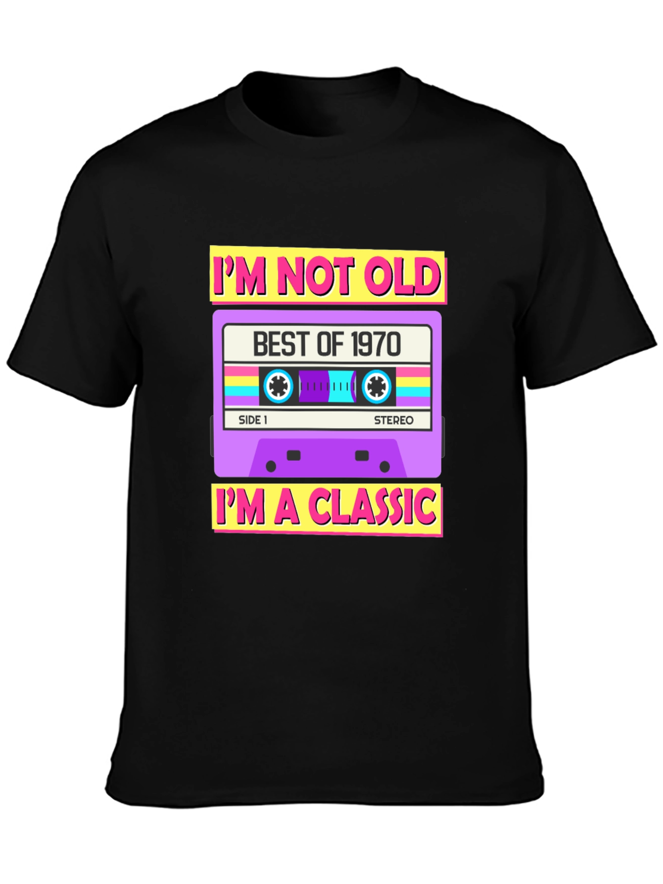 Retro 1970 Cassette Tape Graphic T-Shirt