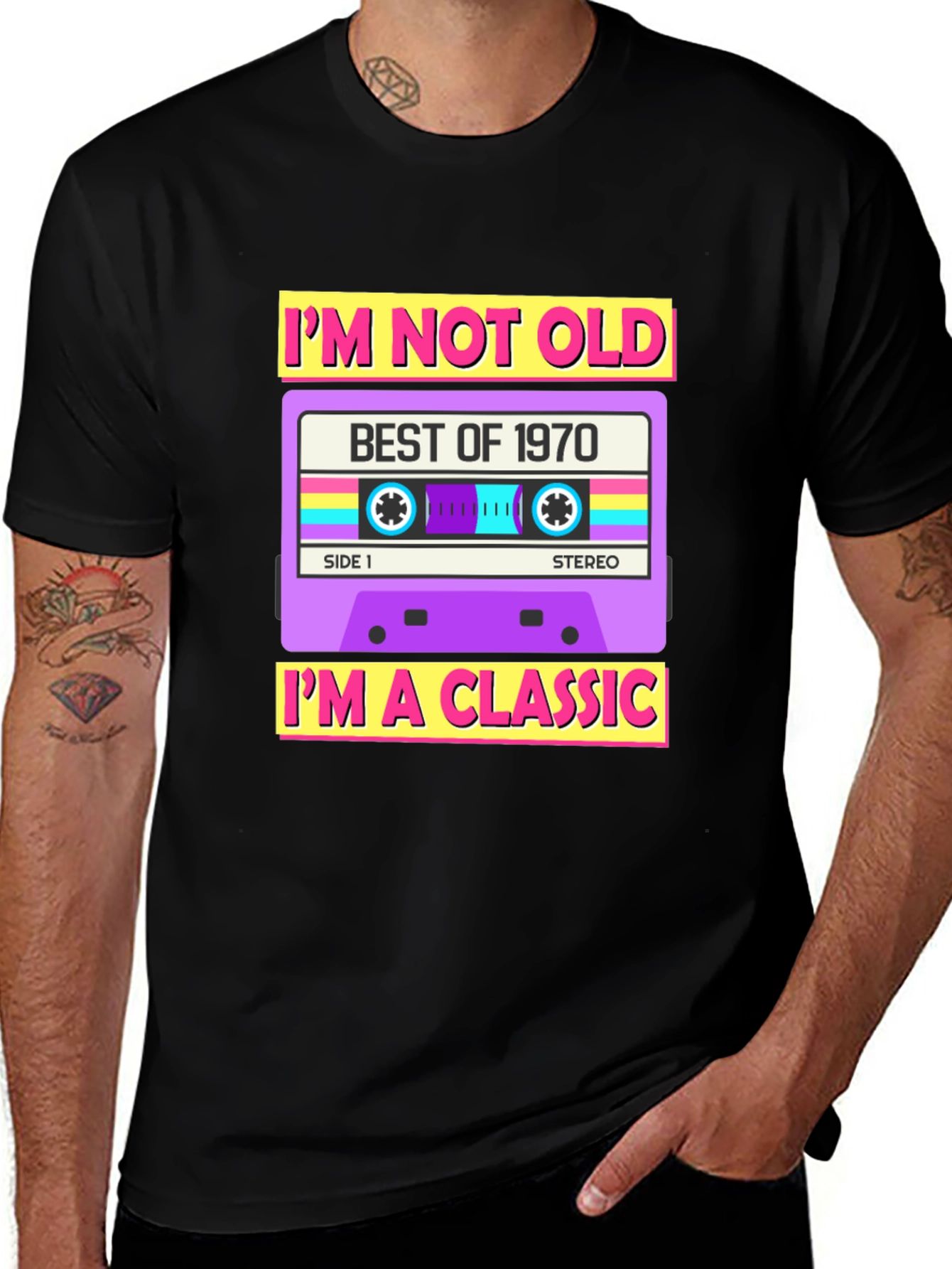 Retro 1970 Cassette Tape Graphic T-Shirt