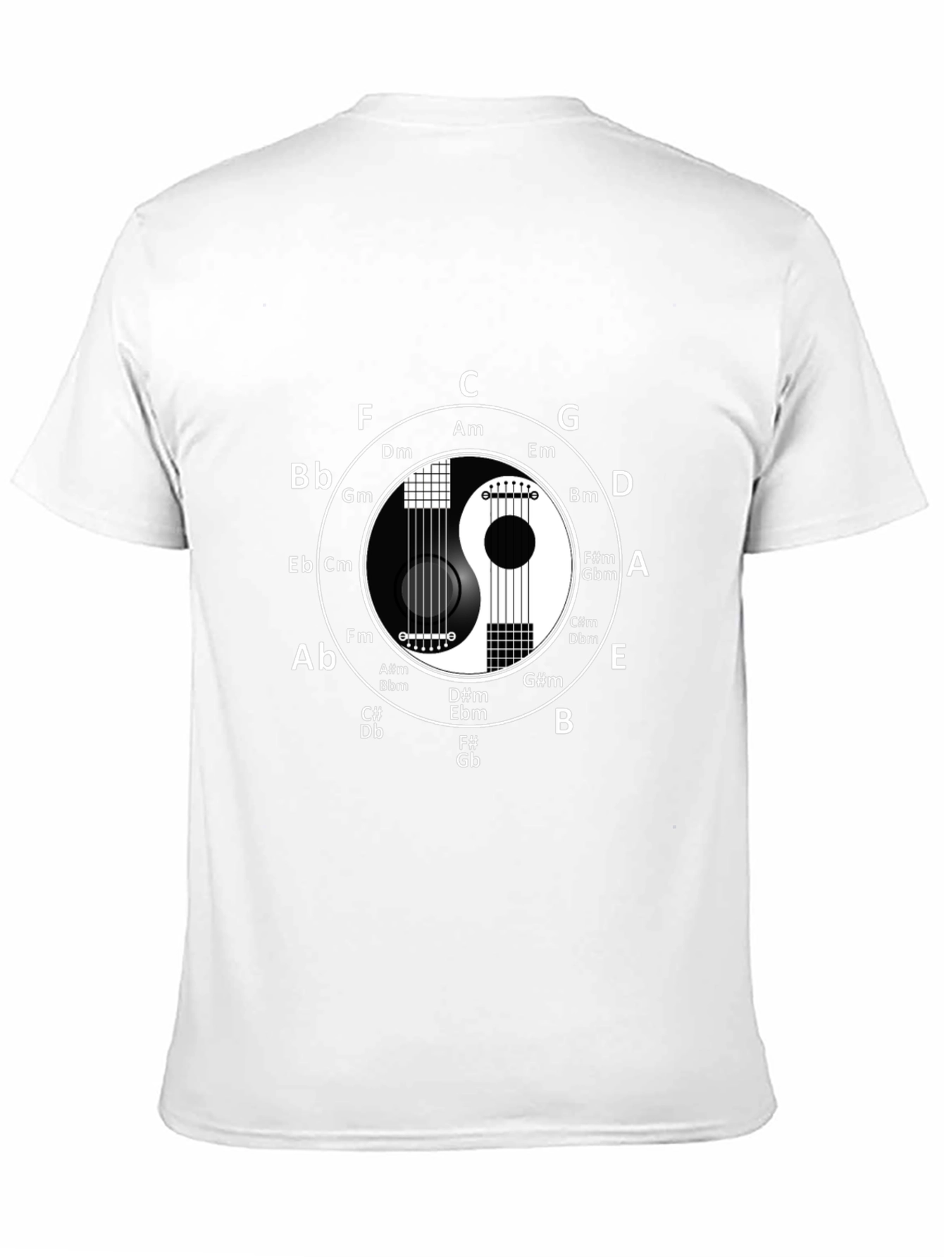 Yin Yang Guitar Music Theory T-Shirt