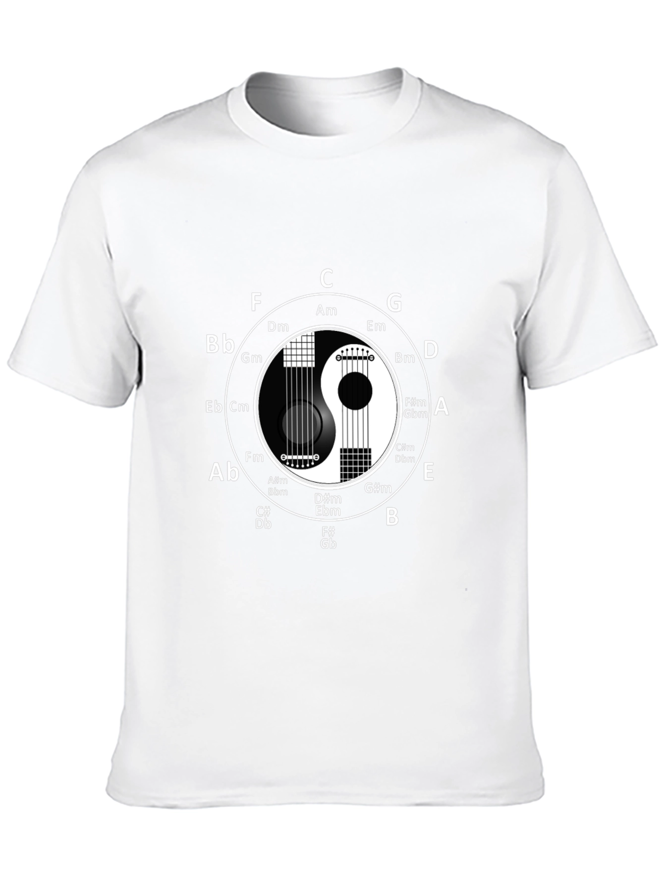 Yin Yang Guitar Music Theory T-Shirt