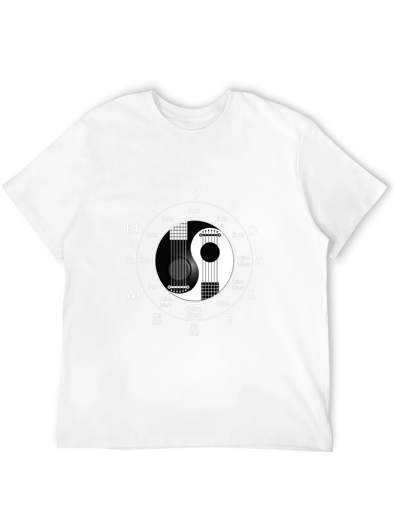 Yin Yang Guitar Music Theory T-Shirt