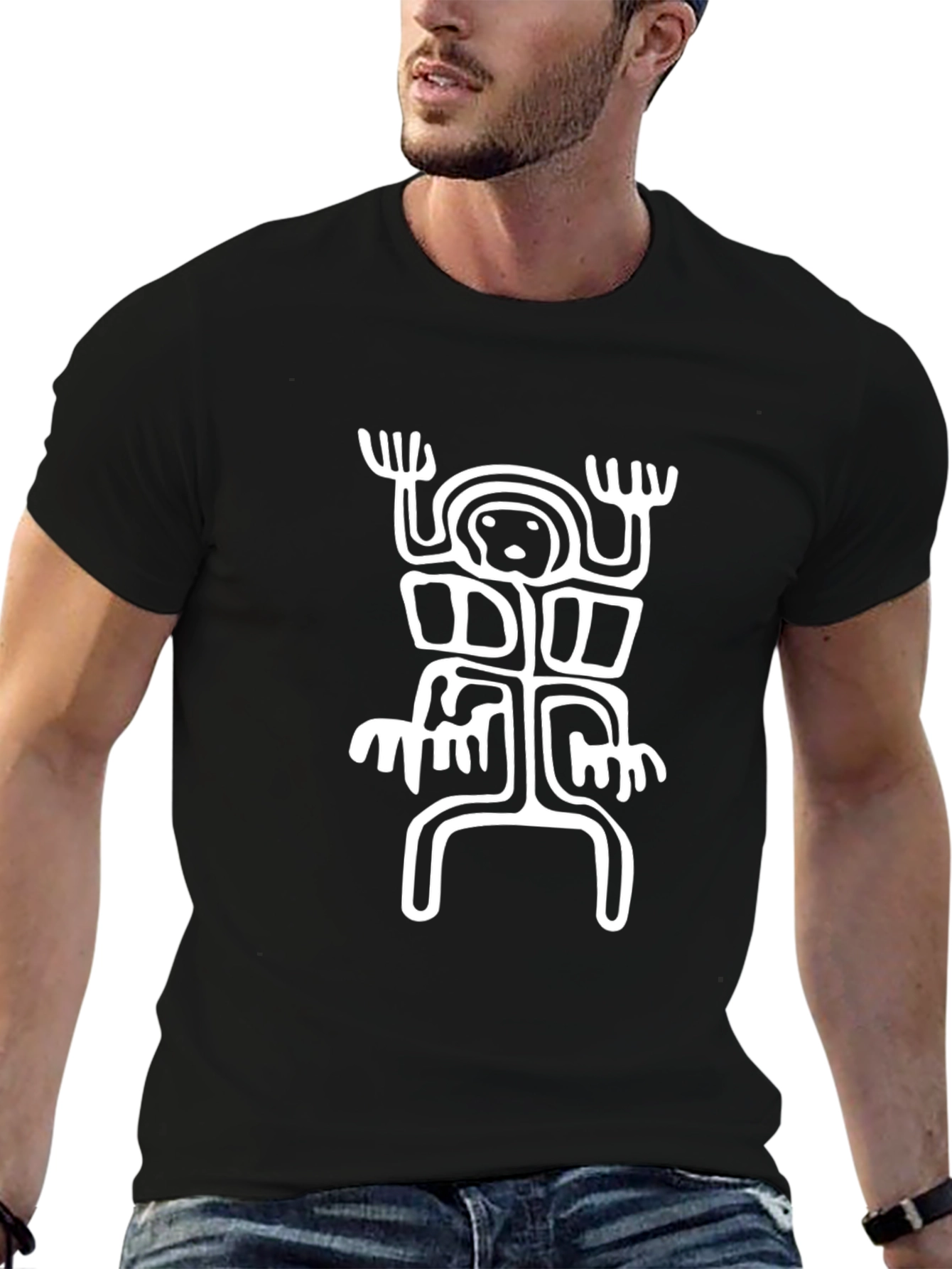 Unique Graphic Tee - Black Casual T-Shirt