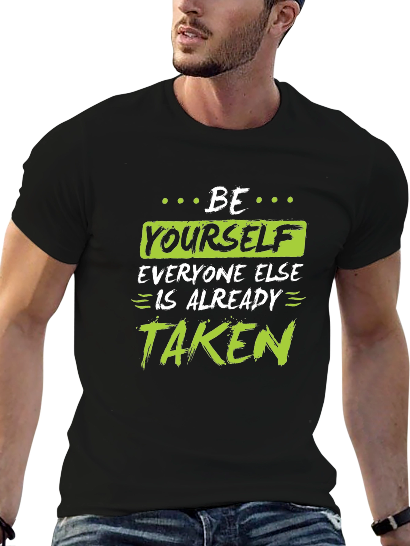 Be Yourself T-Shirt - Motivational Black Tee