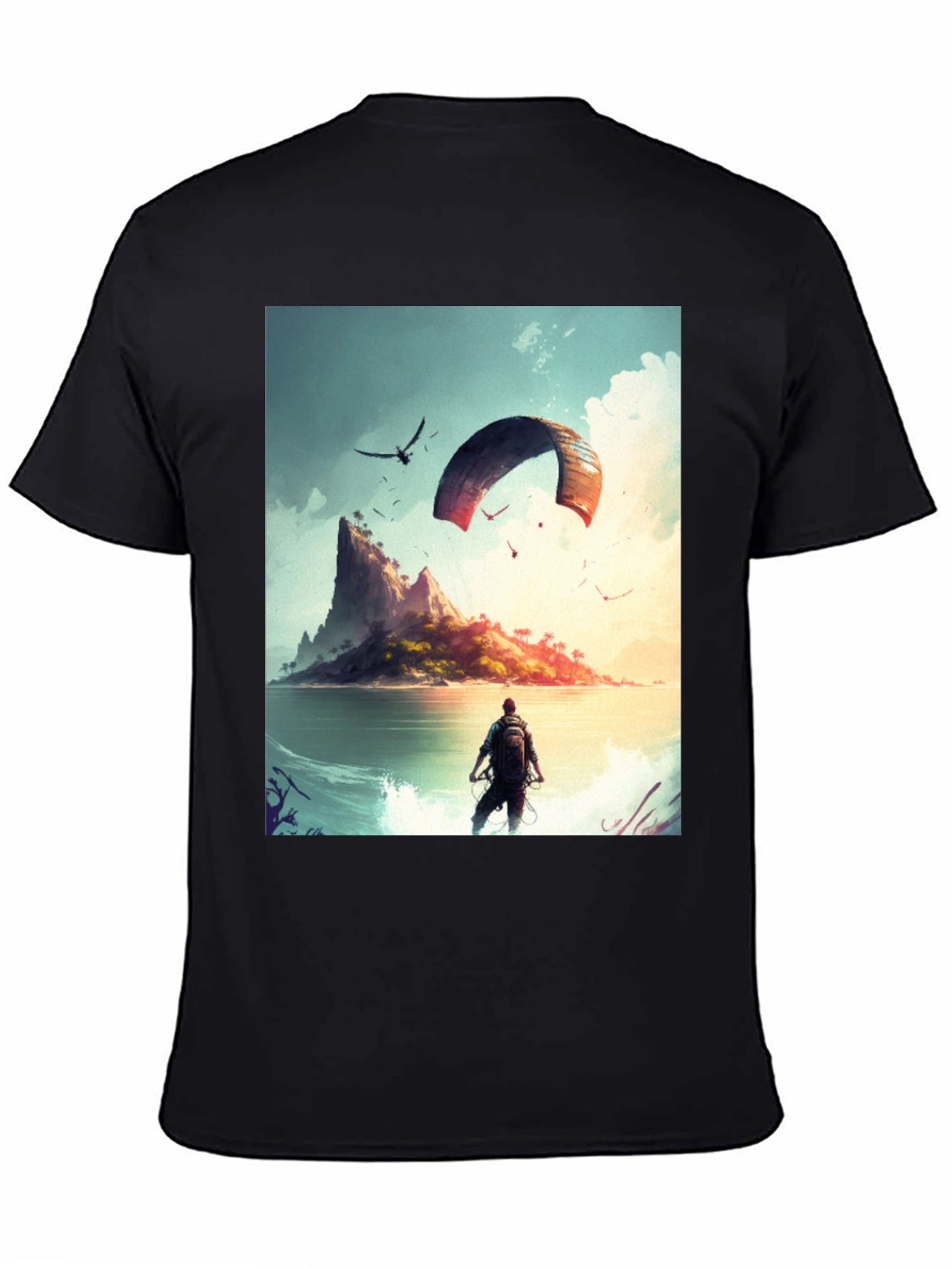 Island Adventure Graphic Tee - Black