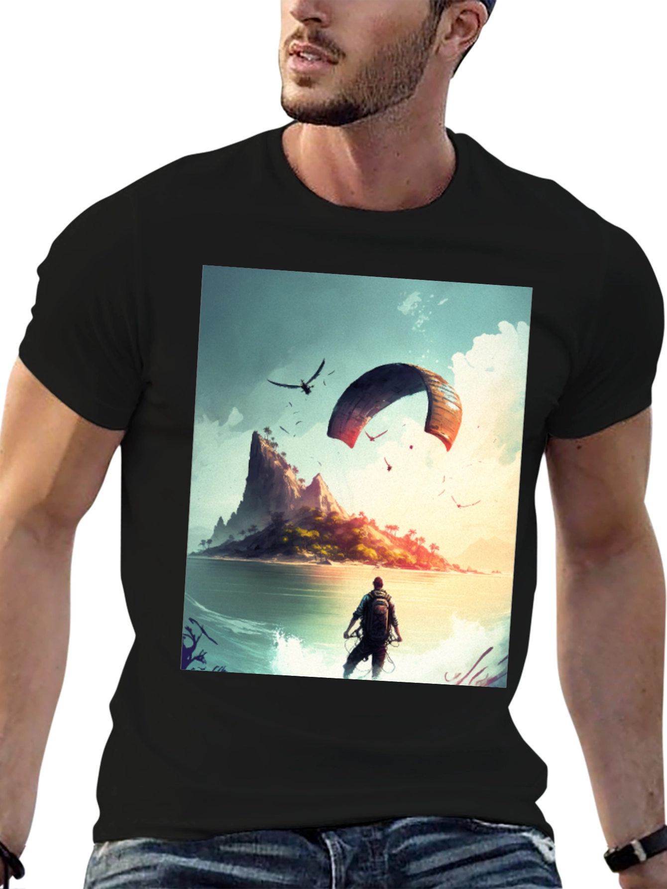 Island Adventure Graphic Tee - Black