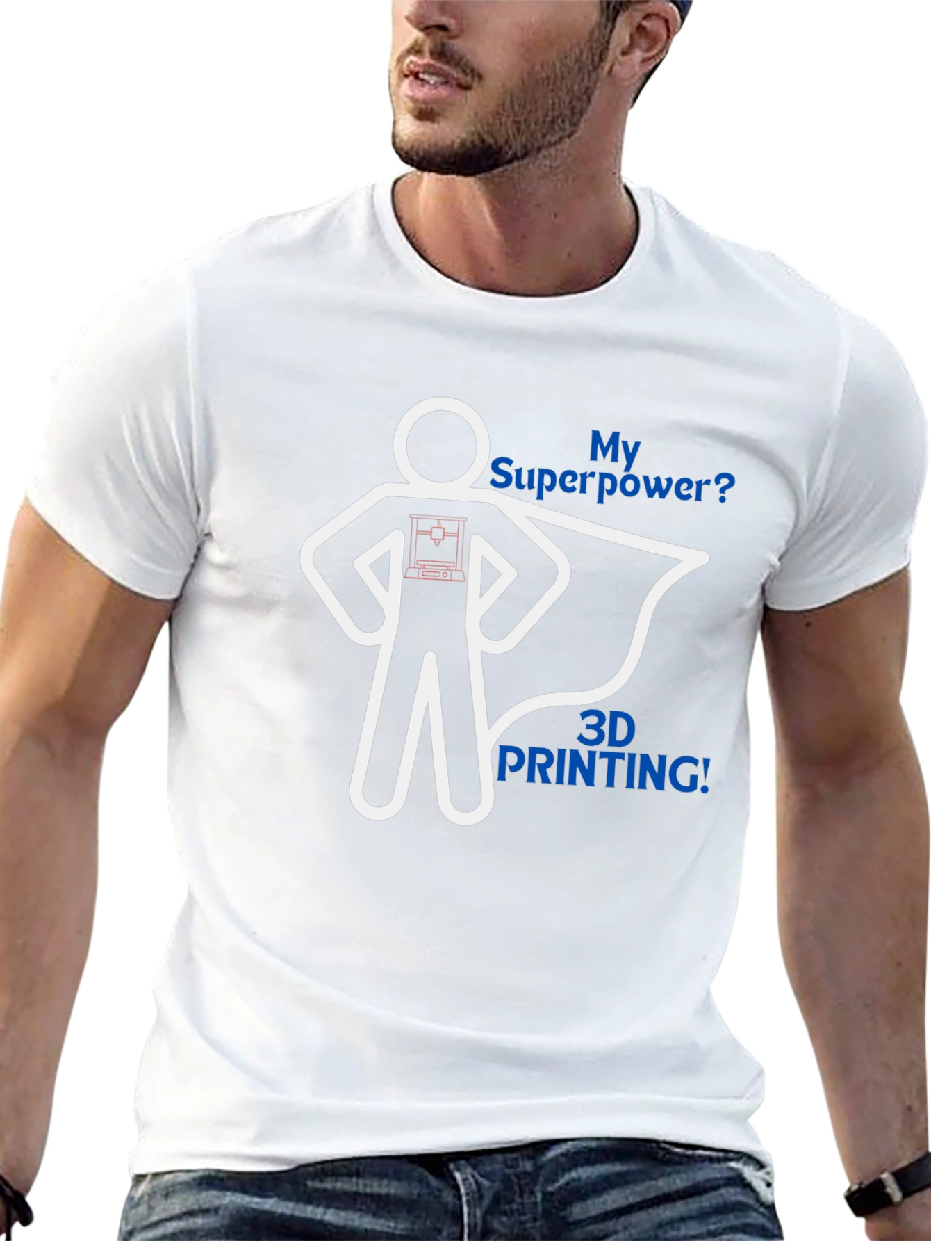 3D Printing Superpower Graphic Tee