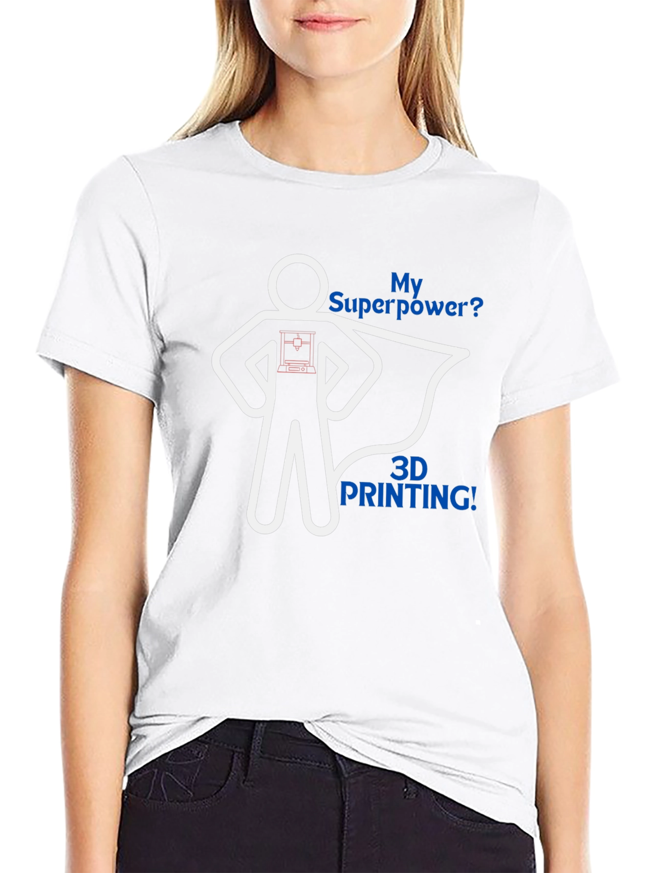 3D Printing Superpower Graphic Tee