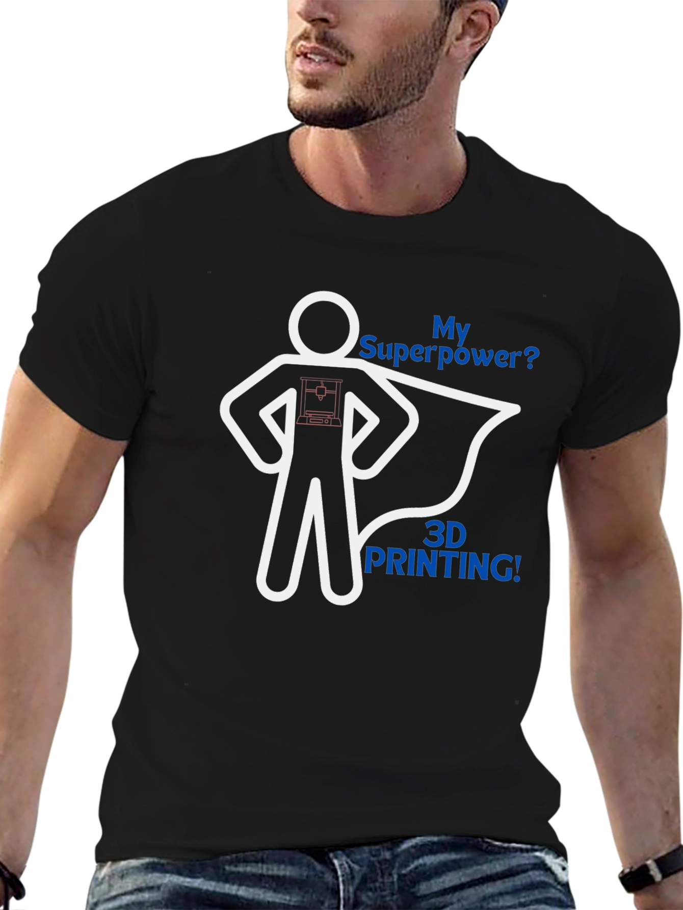 3D Printing Superpower Graphic Tee