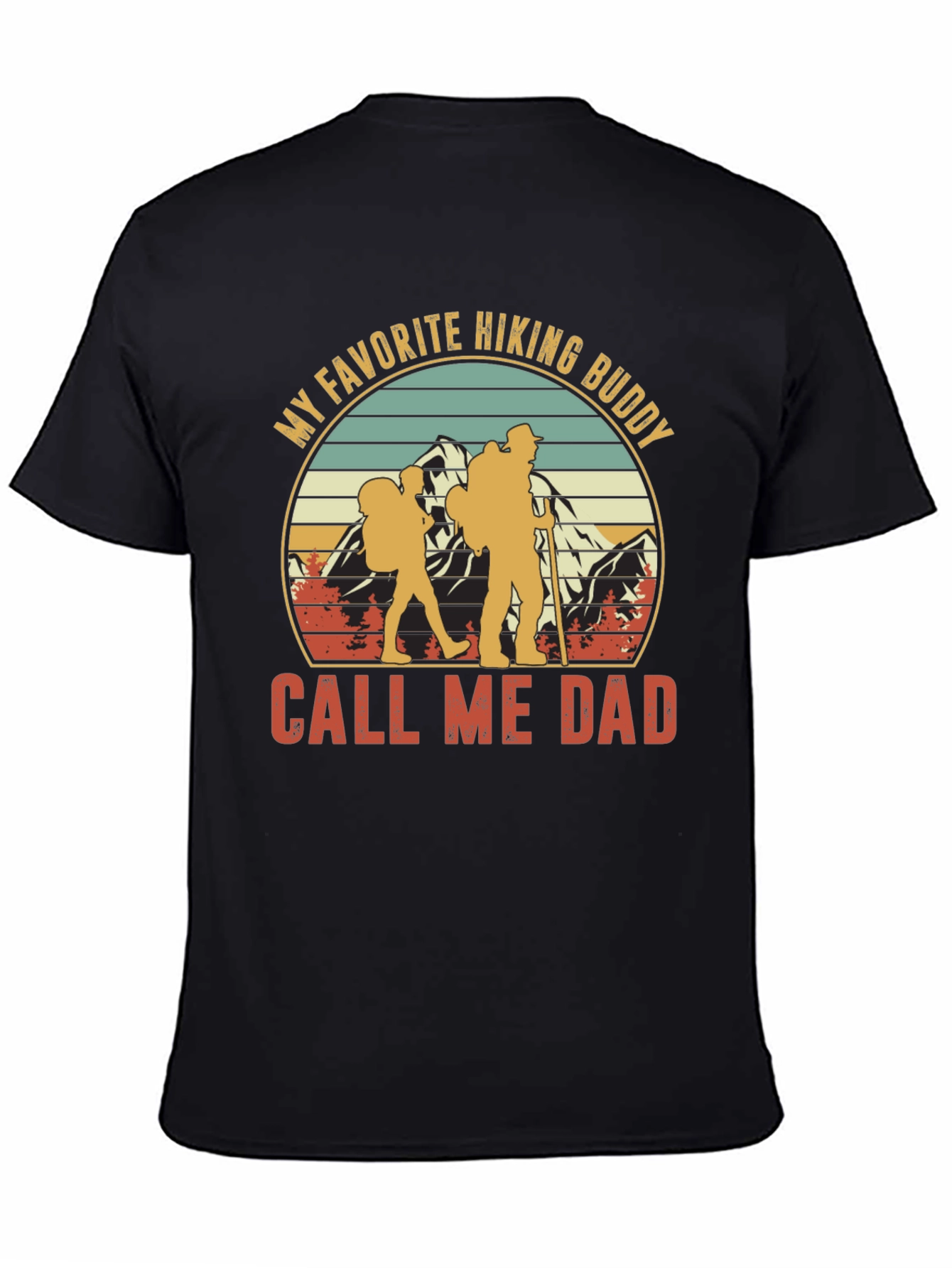 Hiking Buddy Dad Graphic T-Shirt