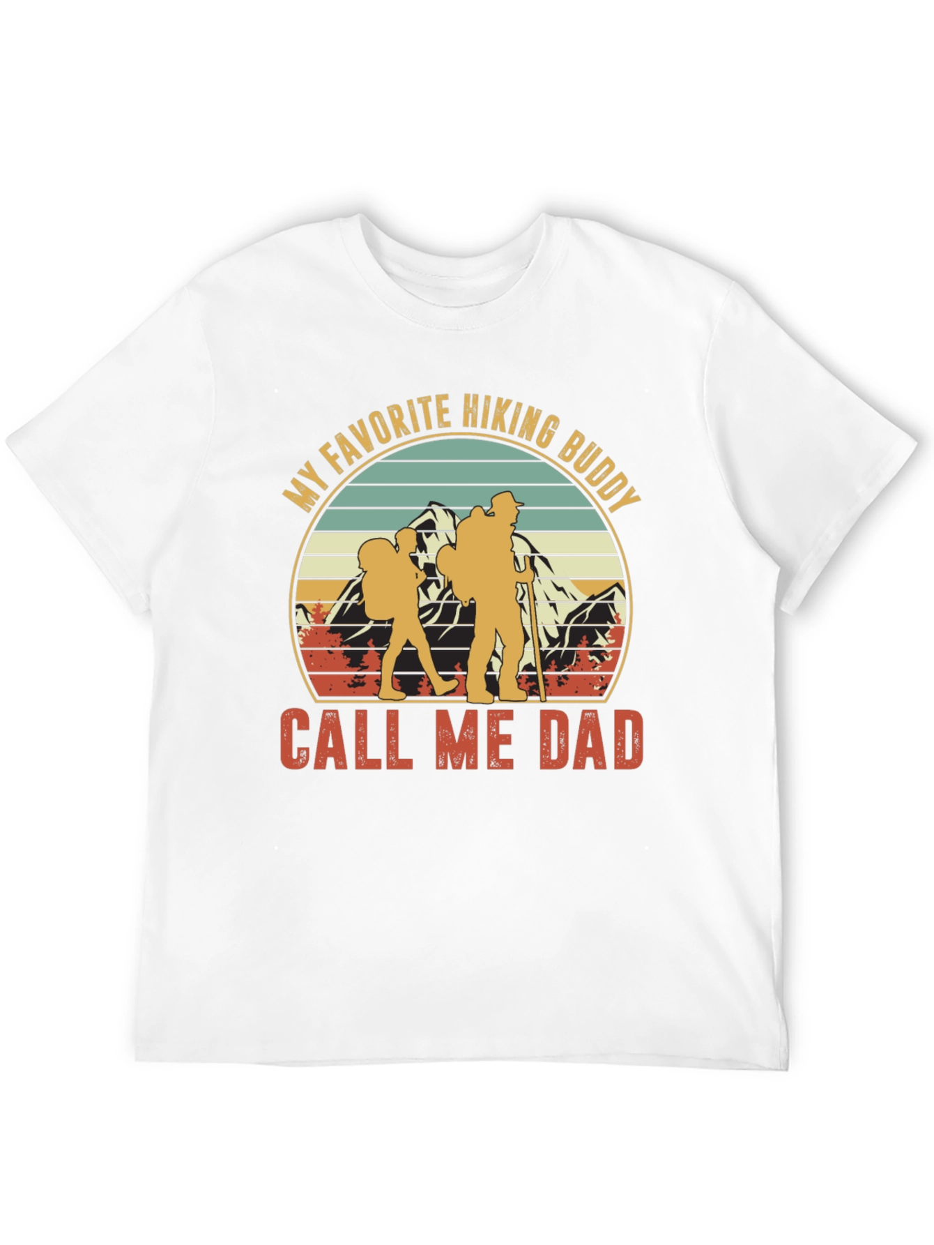 Hiking Buddy Dad Graphic T-Shirt