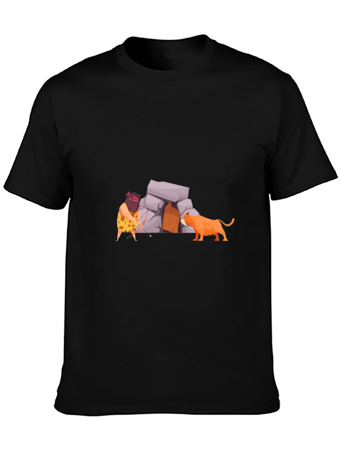 Caveman Graphic T-Shirt - Black