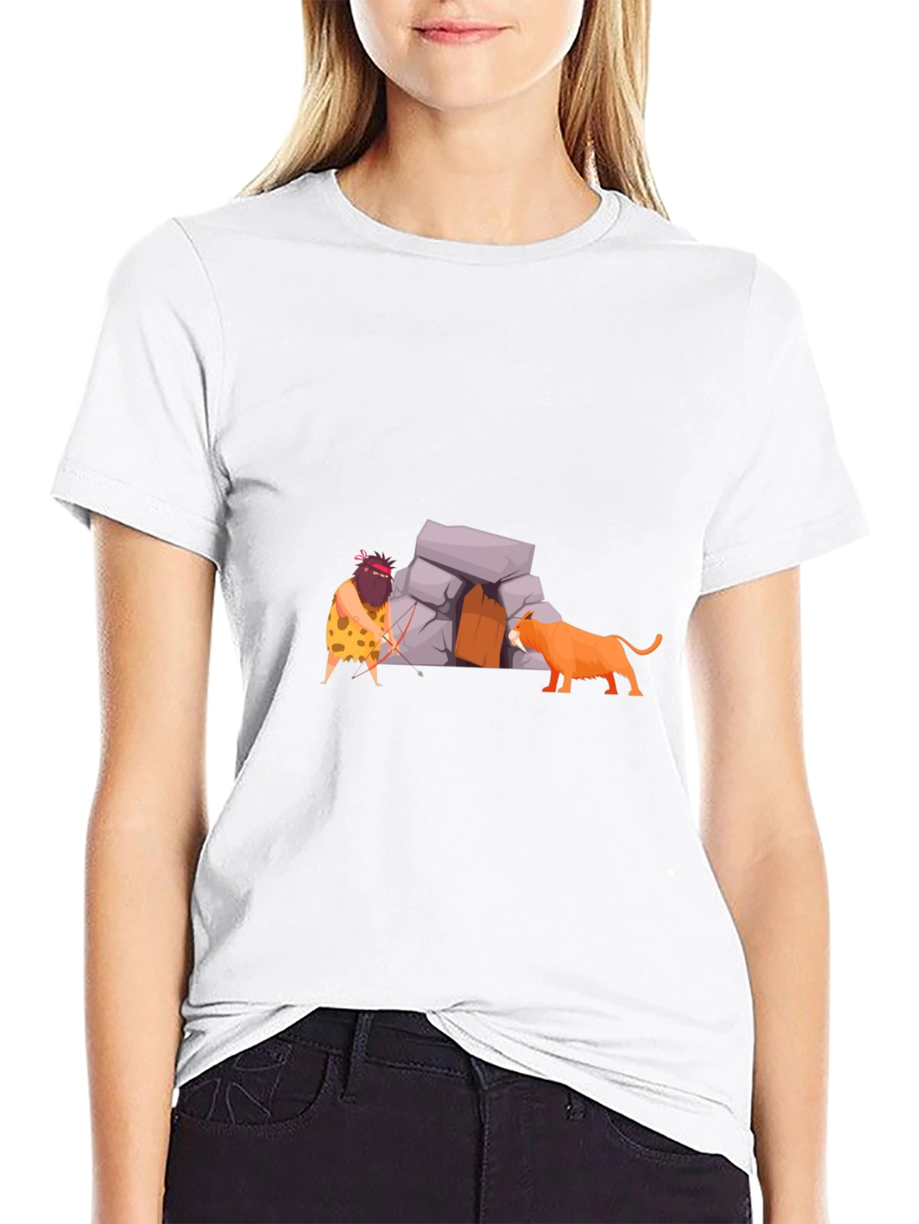 Caveman Graphic T-Shirt - Black
