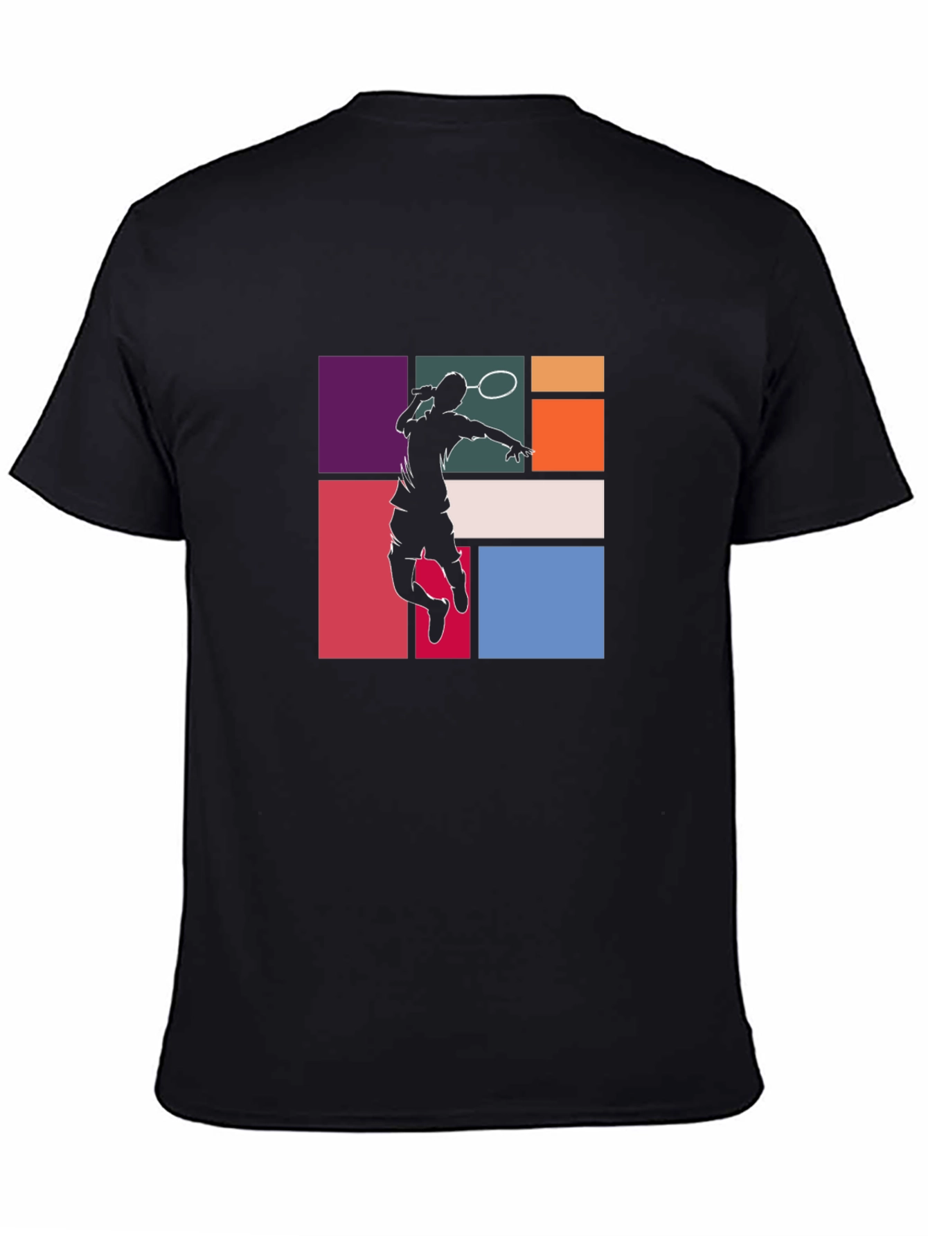 Badminton Player Graphic Tee - Black