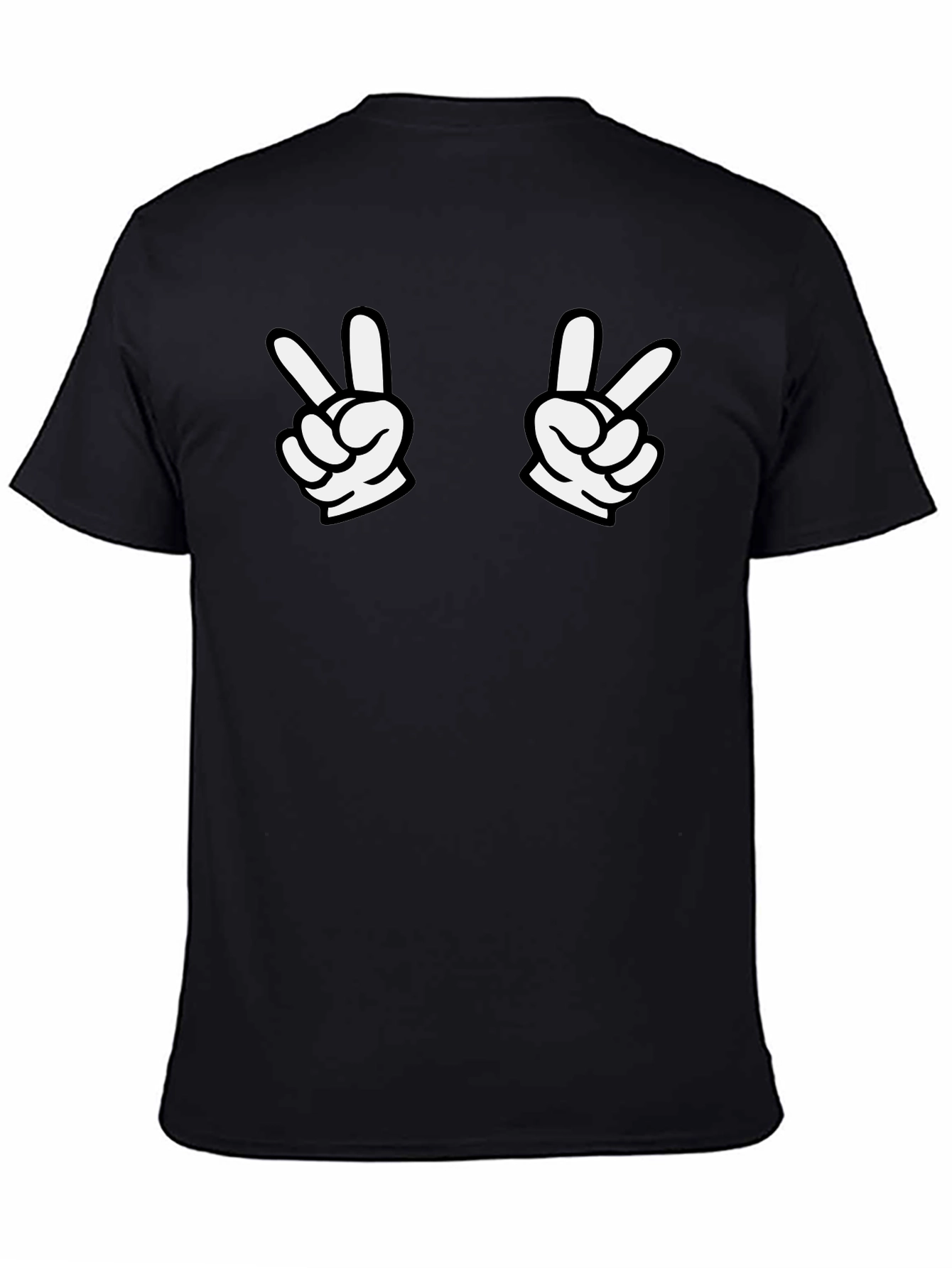 Peace Sign Gesture Graphic T-Shirt