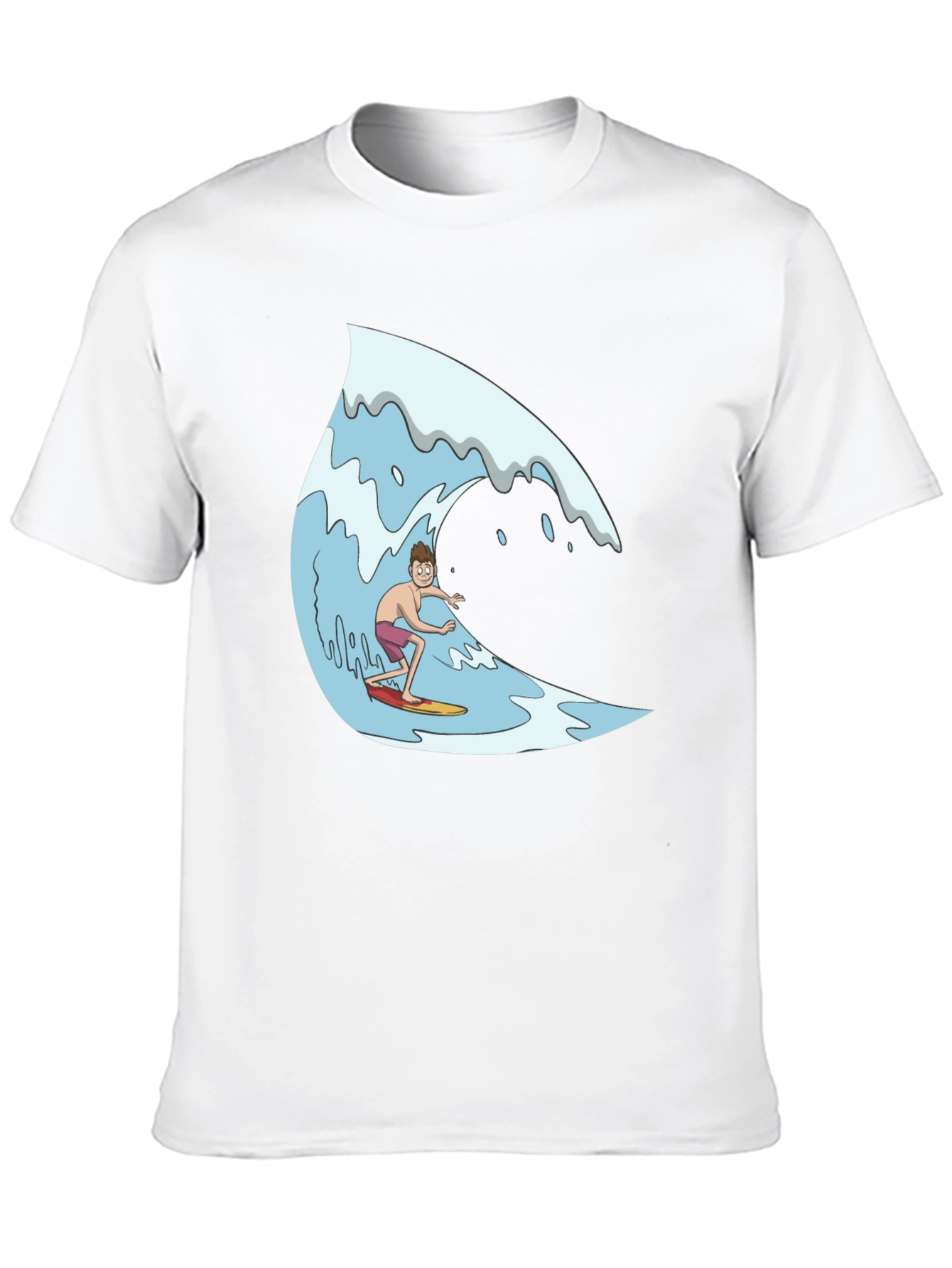 Surfer Wave Graphic Black T-Shirt