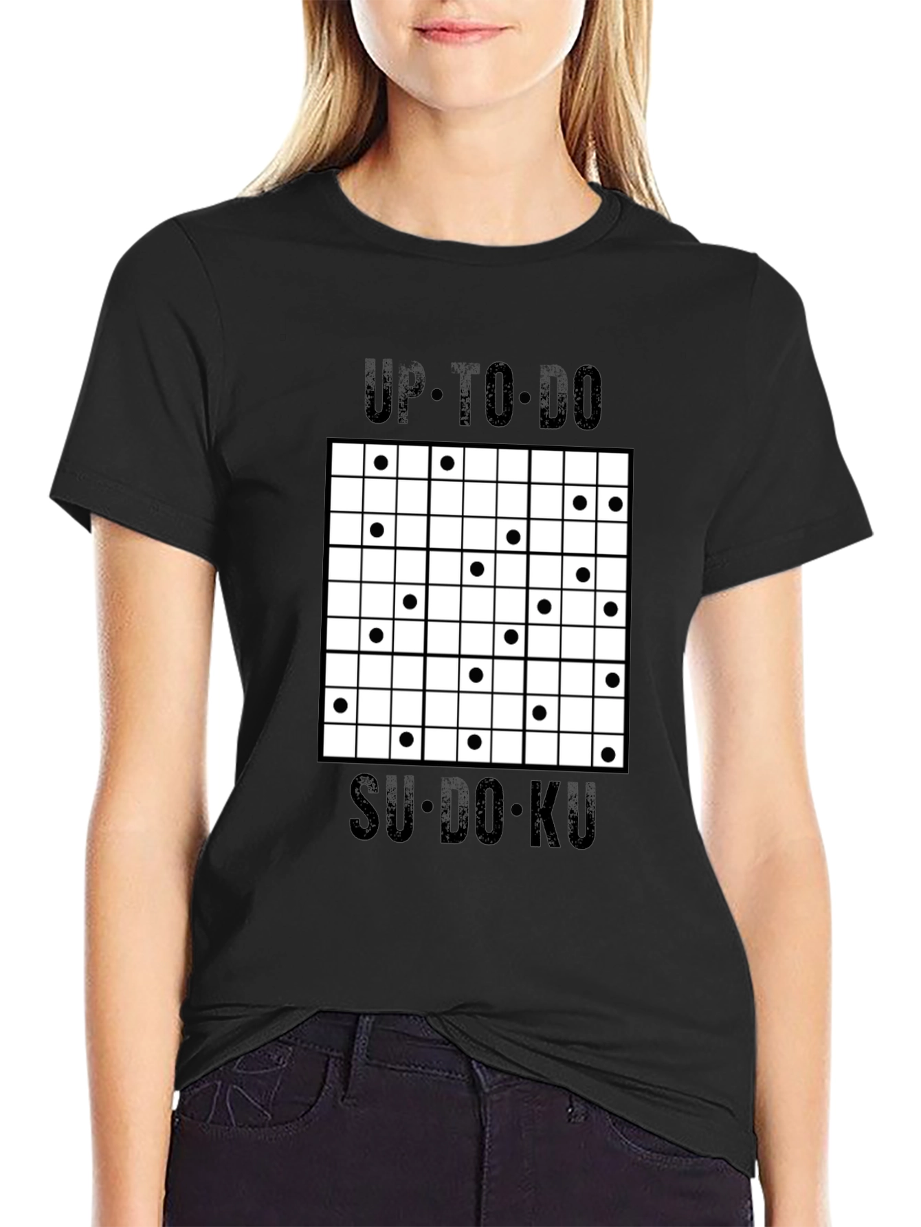 Up-to-Do Su-Do-Ku Black T-Shirt