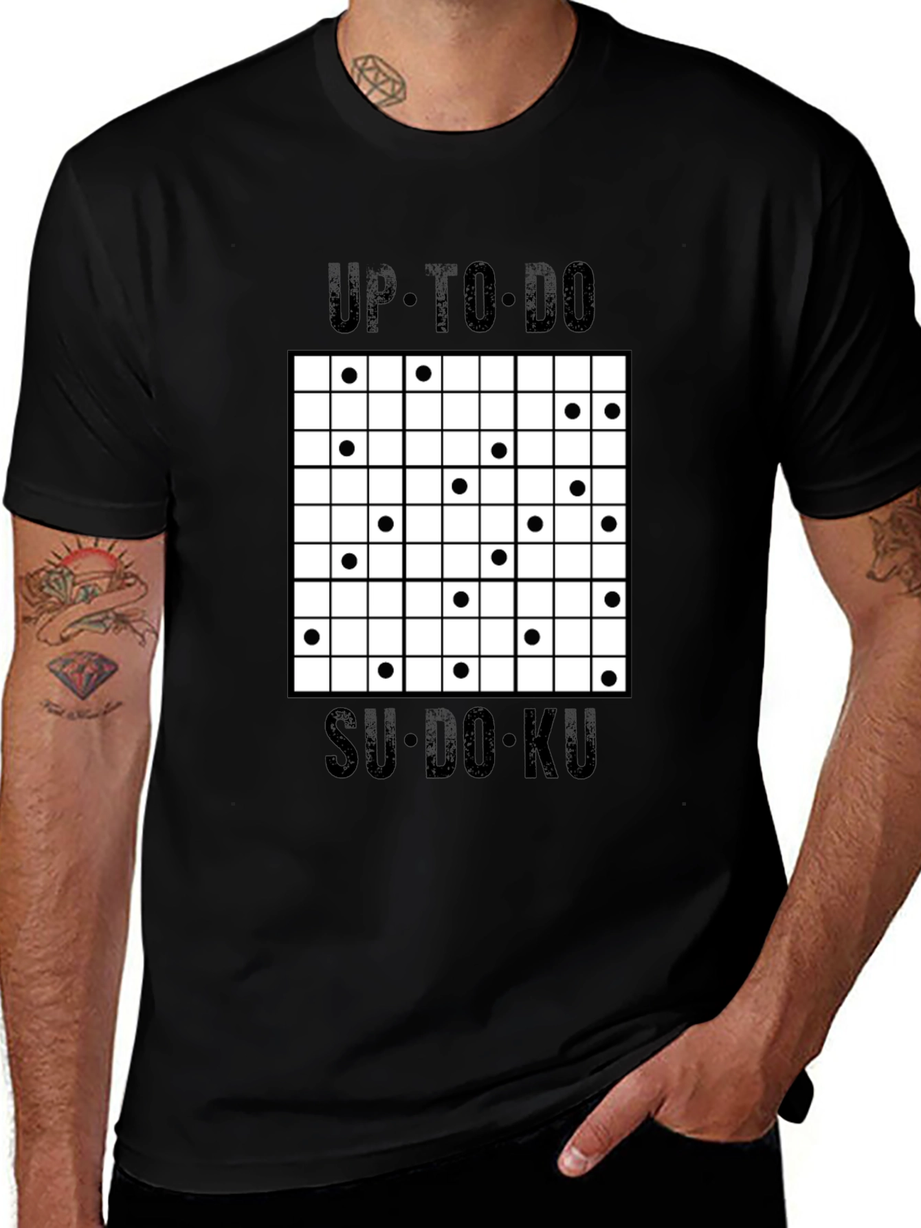 Up-to-Do Su-Do-Ku Black T-Shirt
