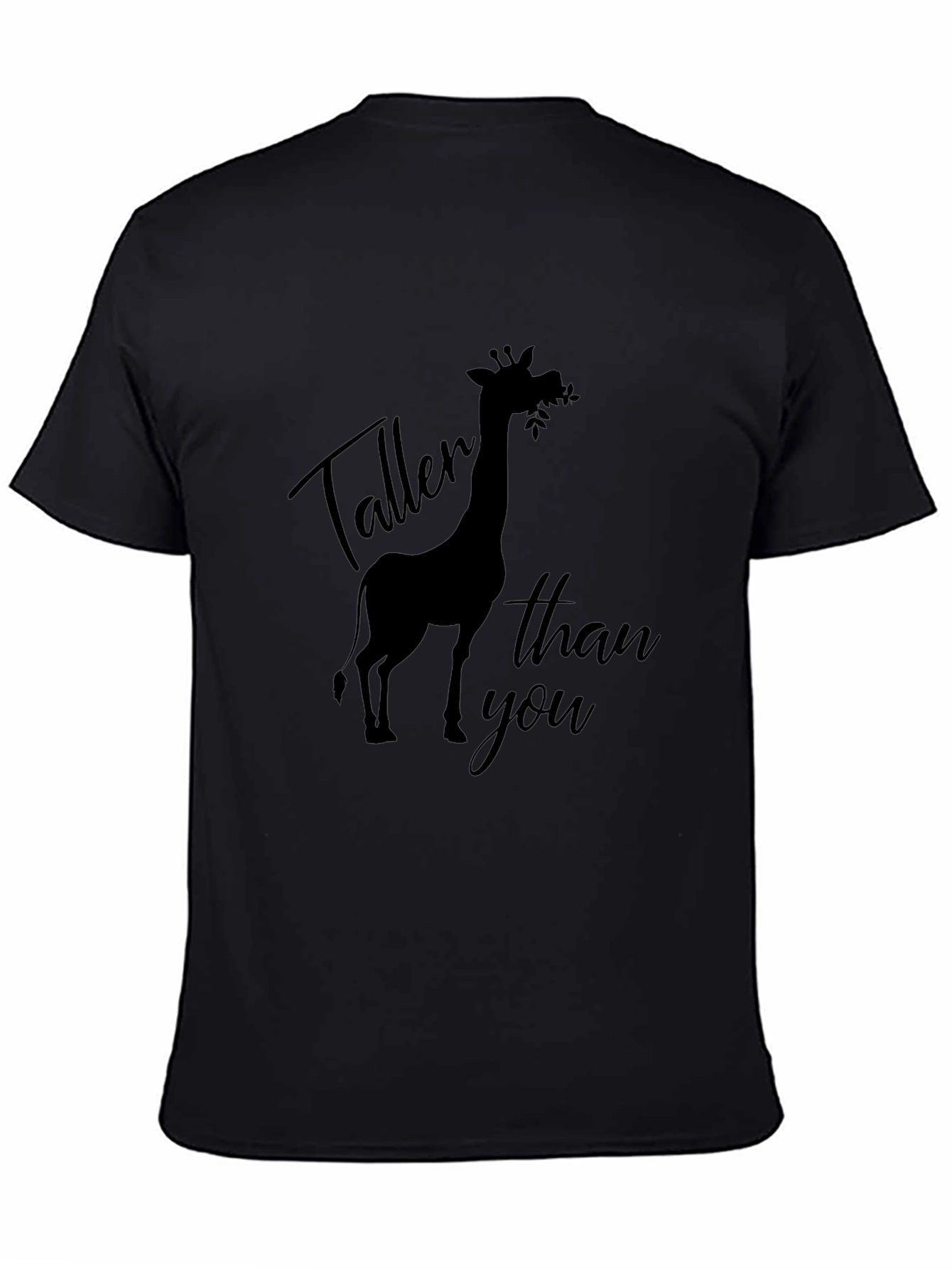 Taller Than You Giraffe Graphic Tee - Black