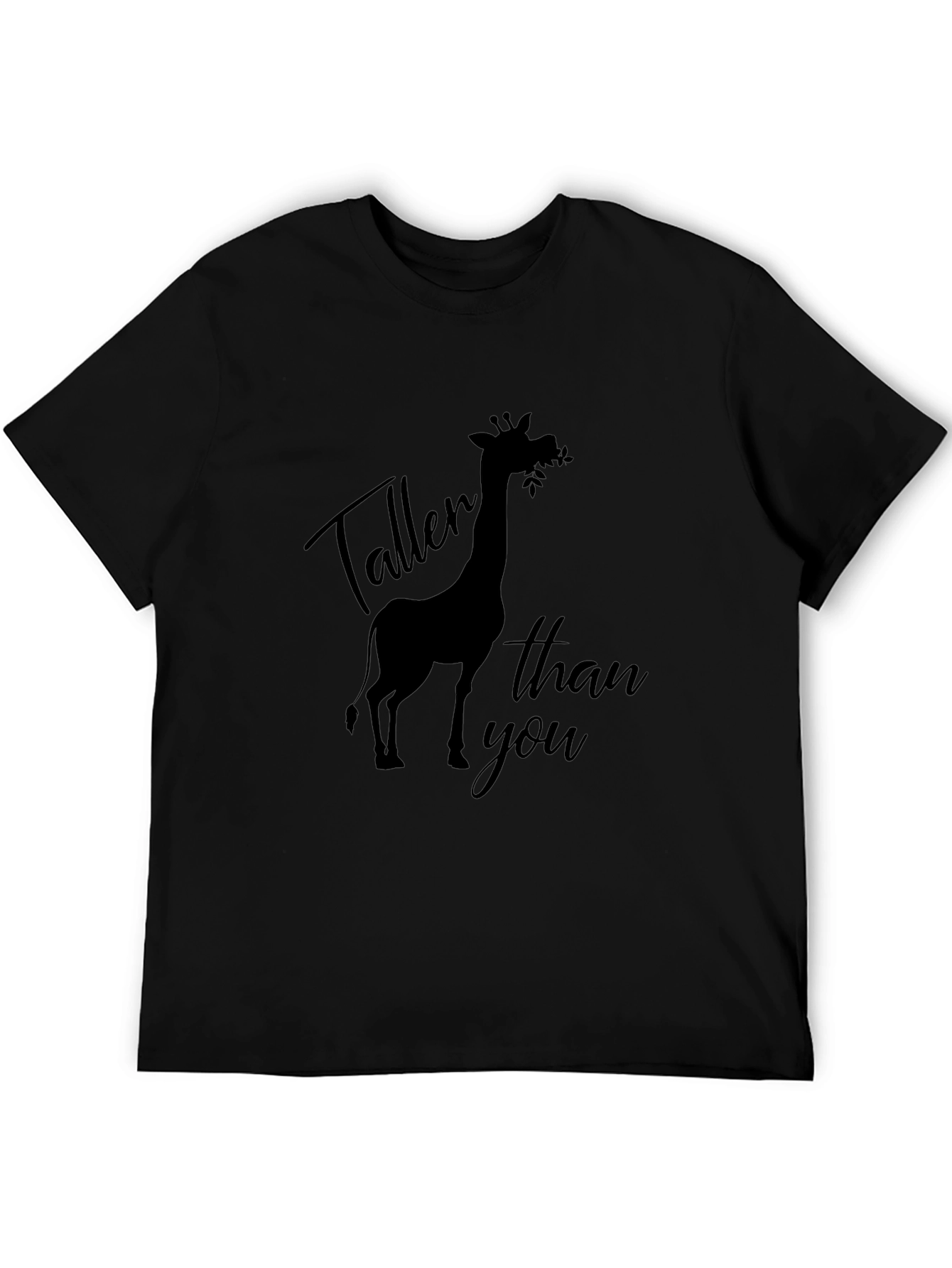 Taller Than You Giraffe Graphic Tee - Black