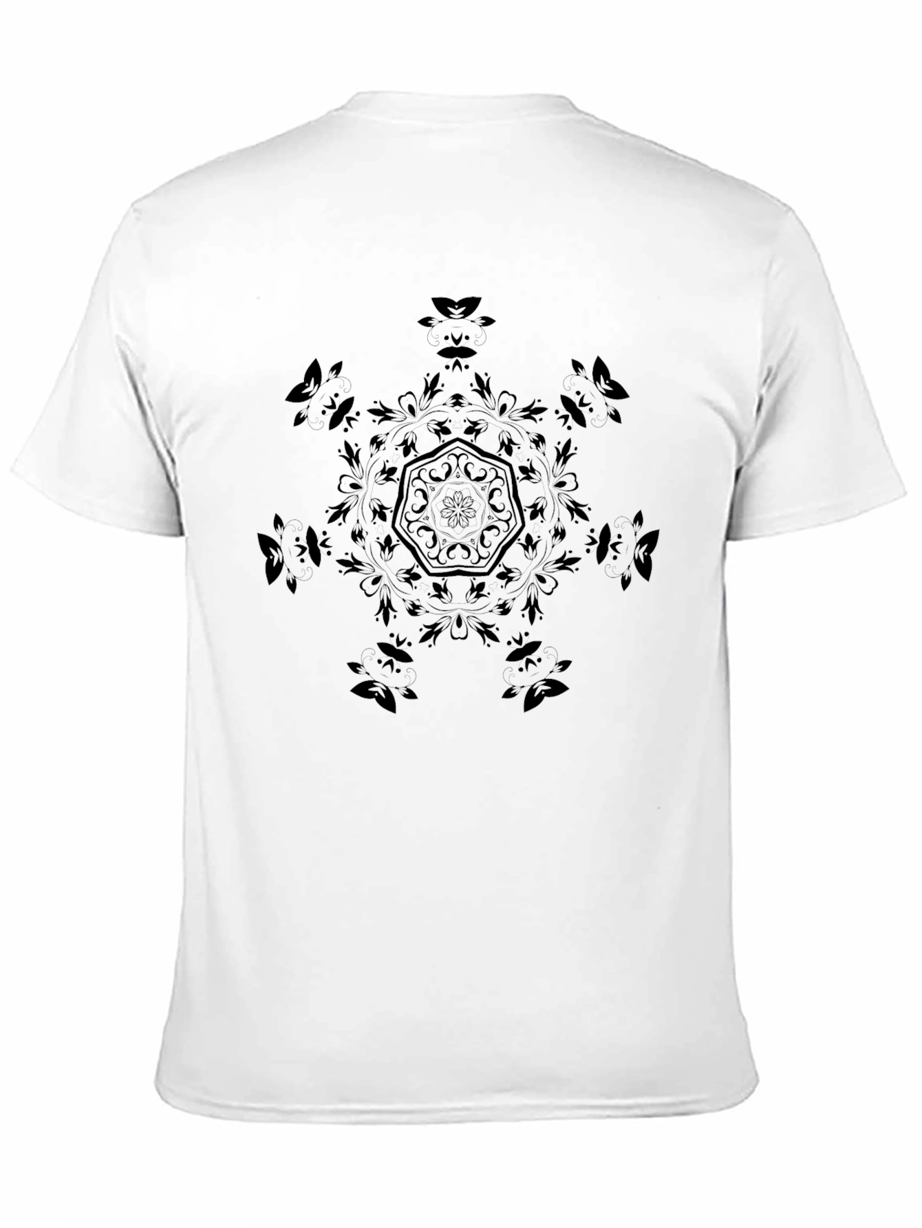 Geometric Mandala Black Graphic Tee