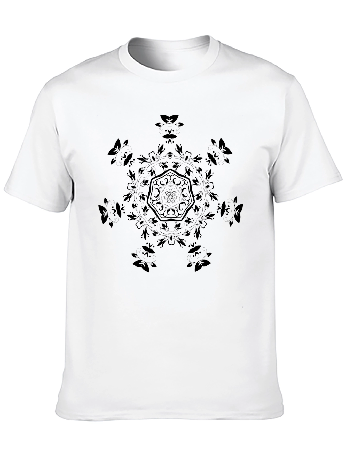 Geometric Mandala Black Graphic Tee